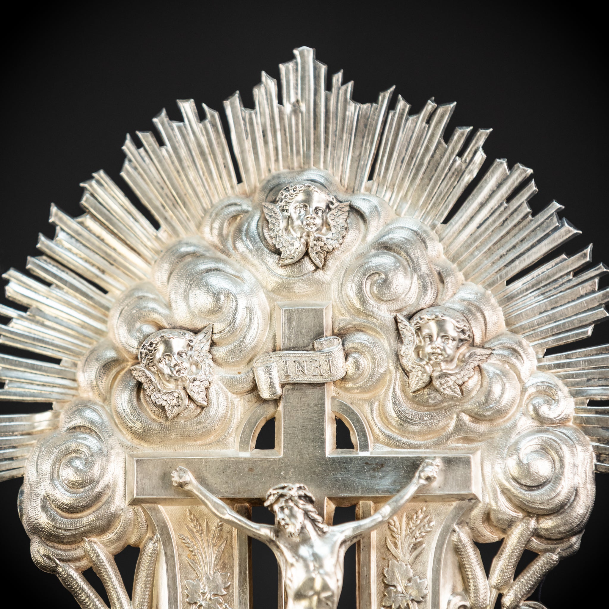 Holy Water Font - Solid Silver | 1800s Antique | 11.8" / 30 cm