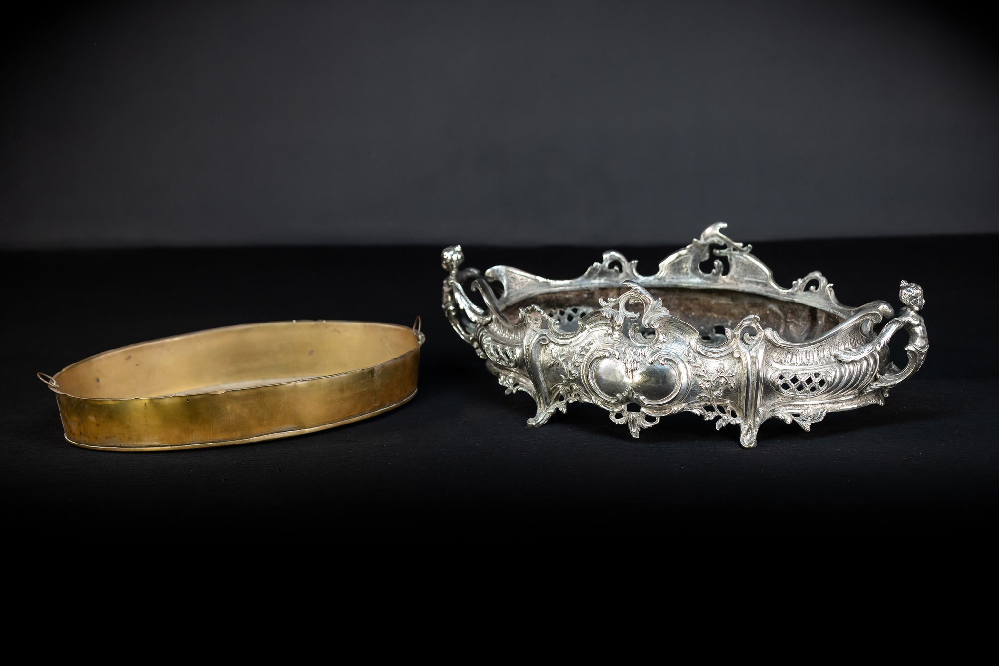 Jardiniere Silver Plated Antique 1700s | 18.5”