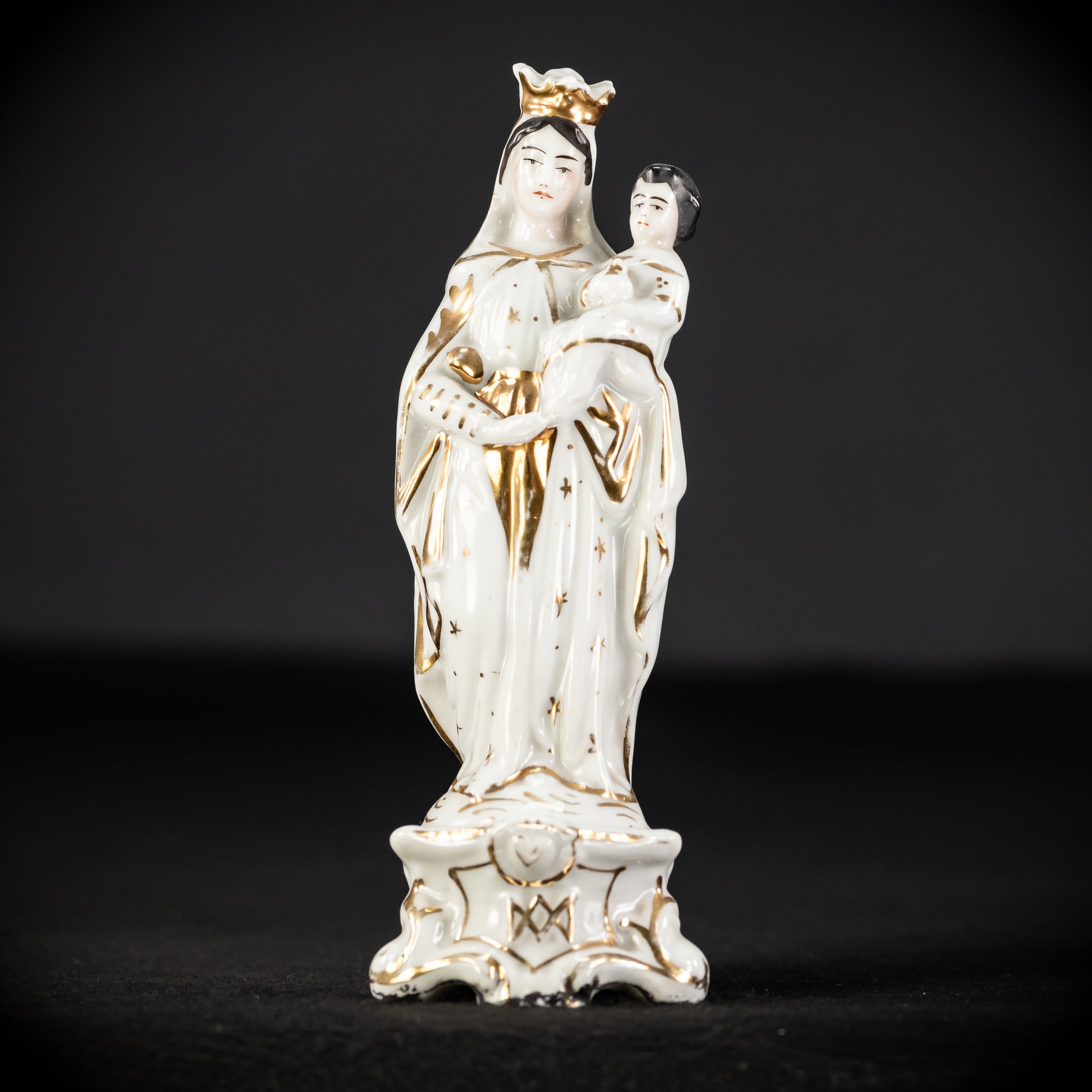 Virgin Mary Porcelain Statue | Antique