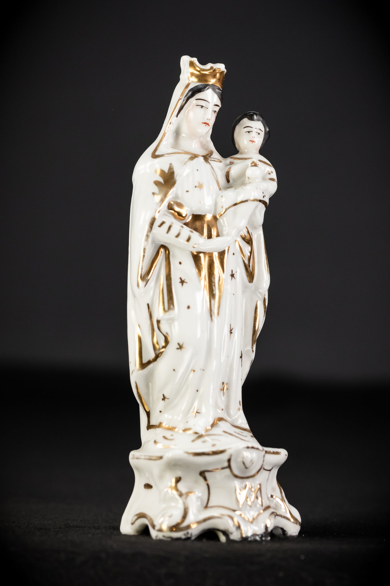 Virgin Mary Porcelain Statue | Antique