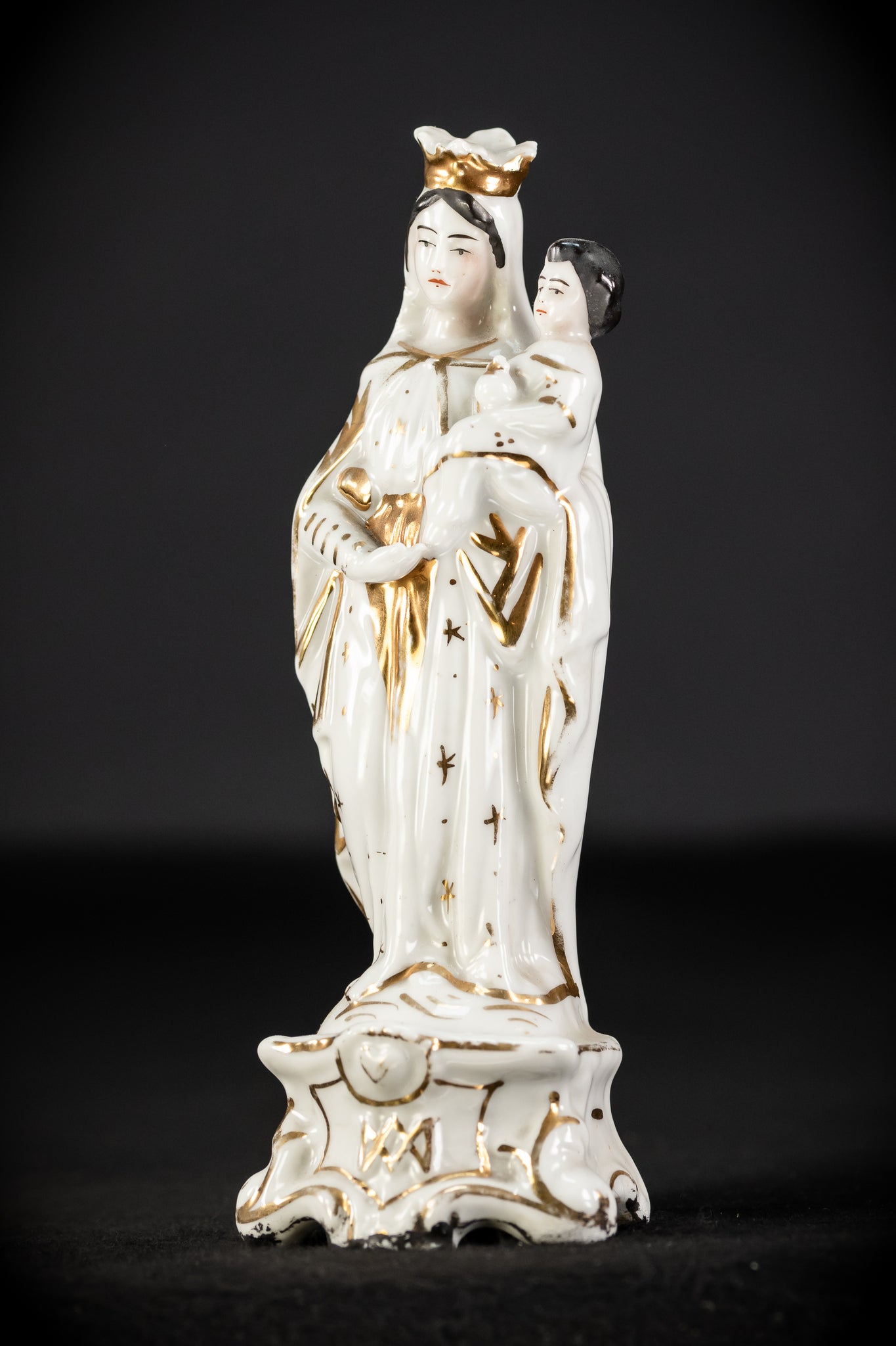 Virgin Mary Porcelain Statue | Antique