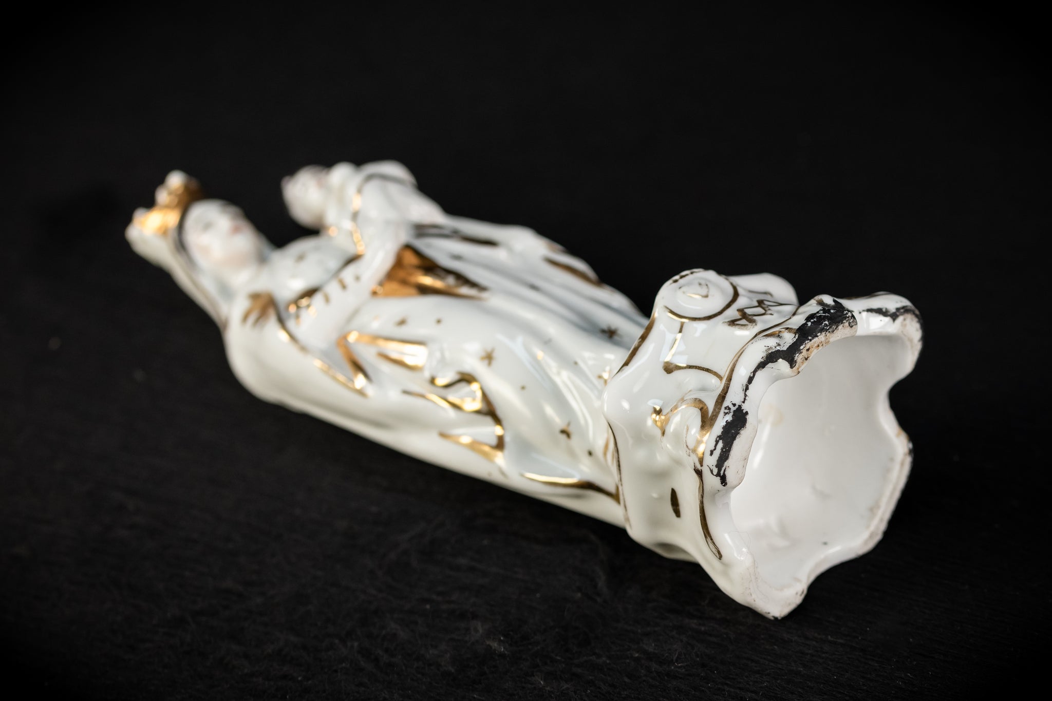 Virgin Mary Porcelain Statue | Antique