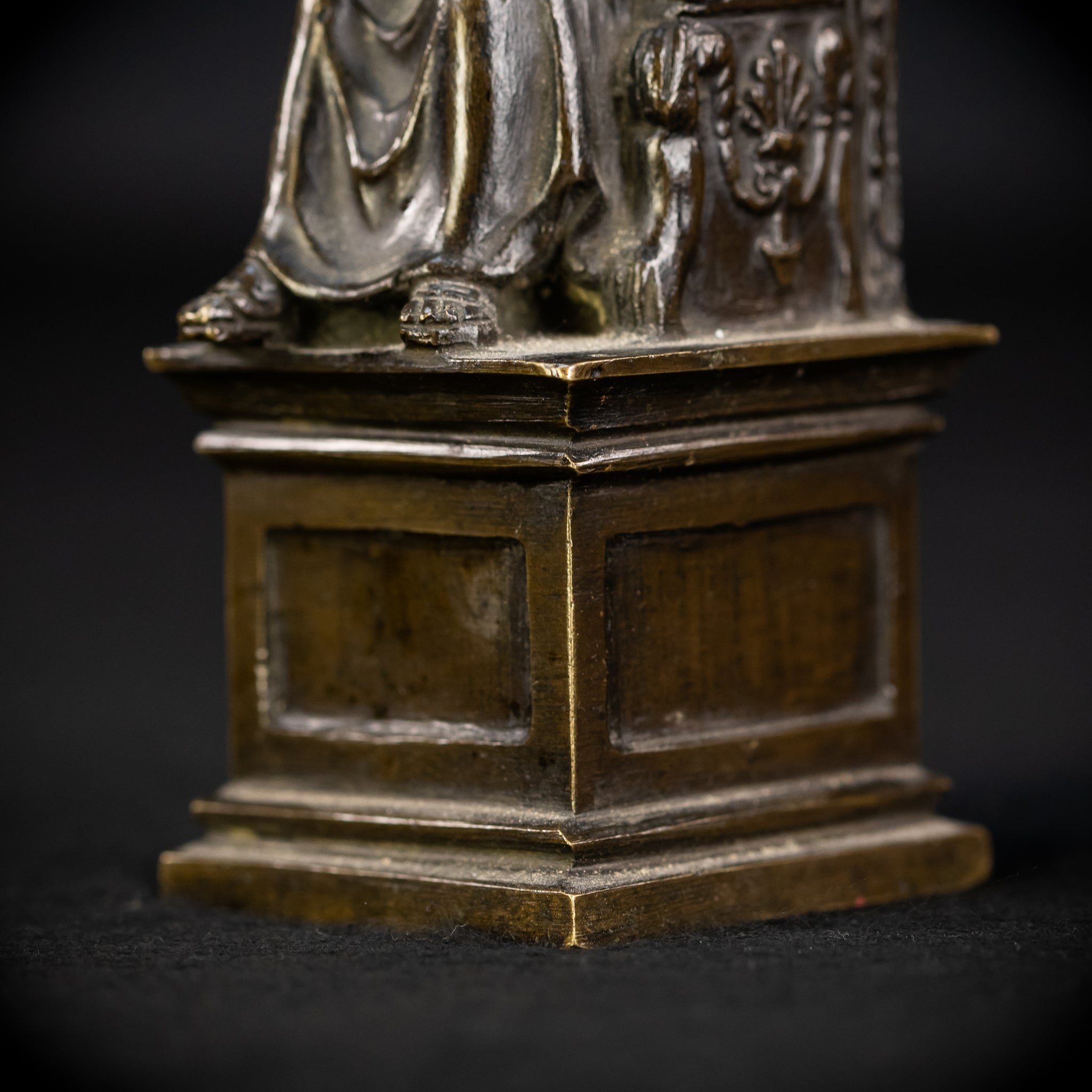 St Peter Bronze Statue | 1800s Antique | 5.5" / 14 cm
