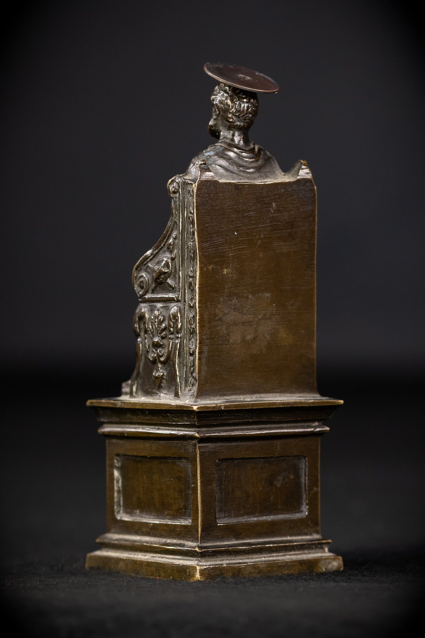 St Peter Bronze Statue | 1800s Antique | 5.5" / 14 cm