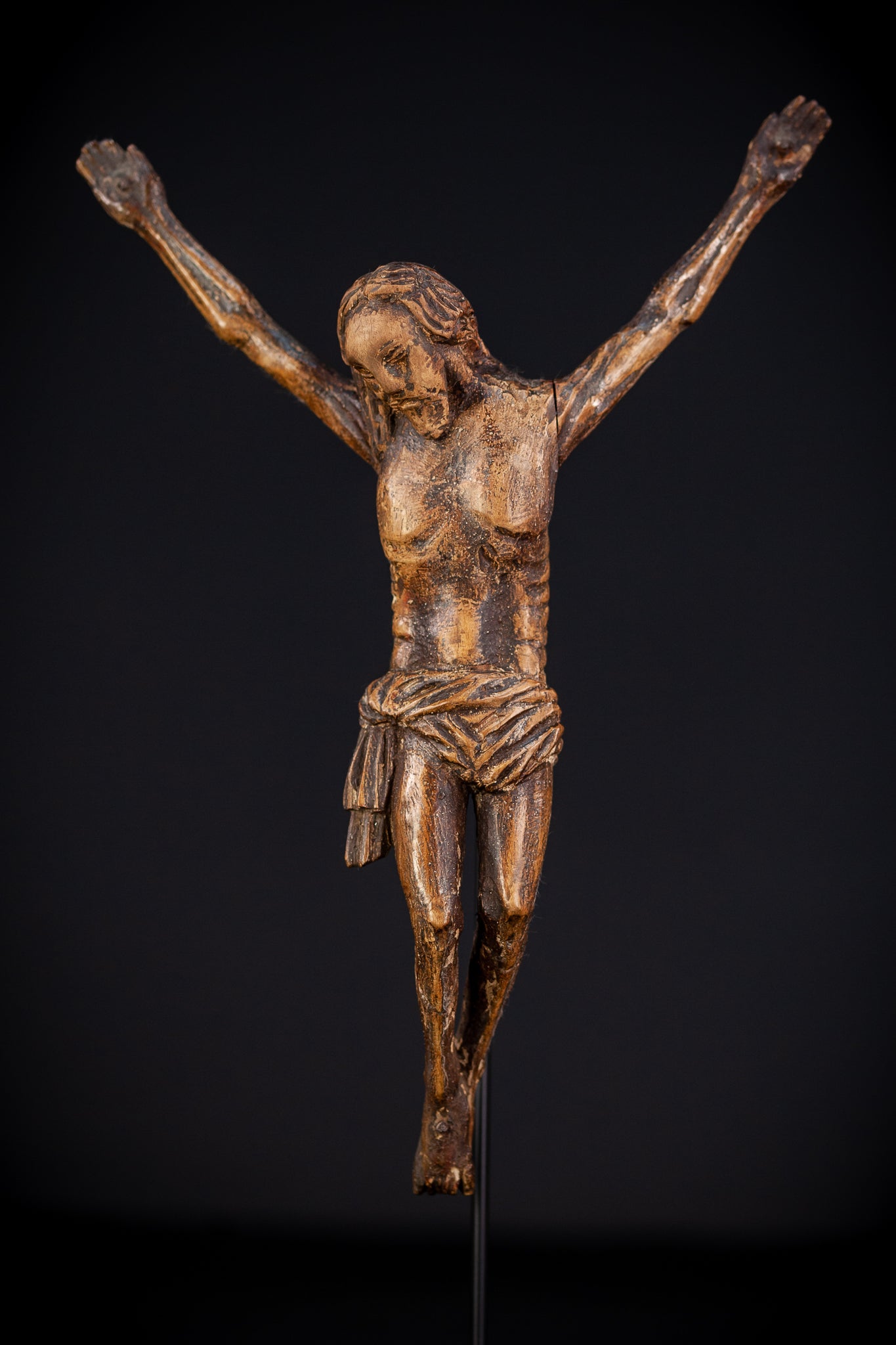 Corpus Christi Wooden | 1700s Antique | 10.6" / 31 cm