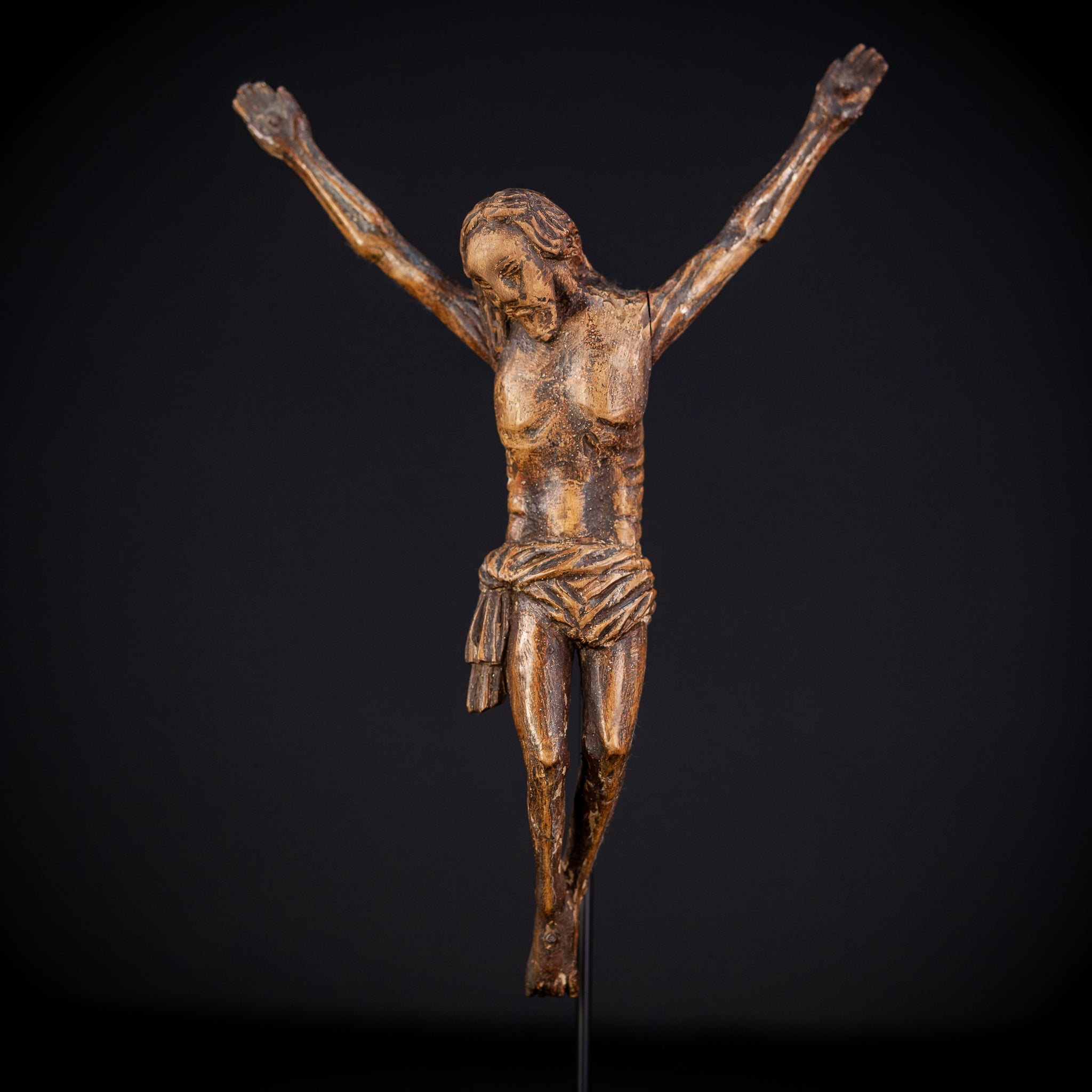 Corpus Christi Wooden | 1700s Antique | 10.6" / 31 cm