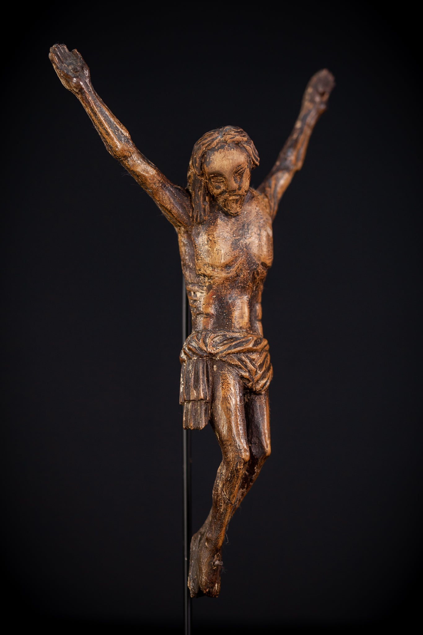 Corpus Christi Wooden | 1700s Antique | 10.6" / 31 cm