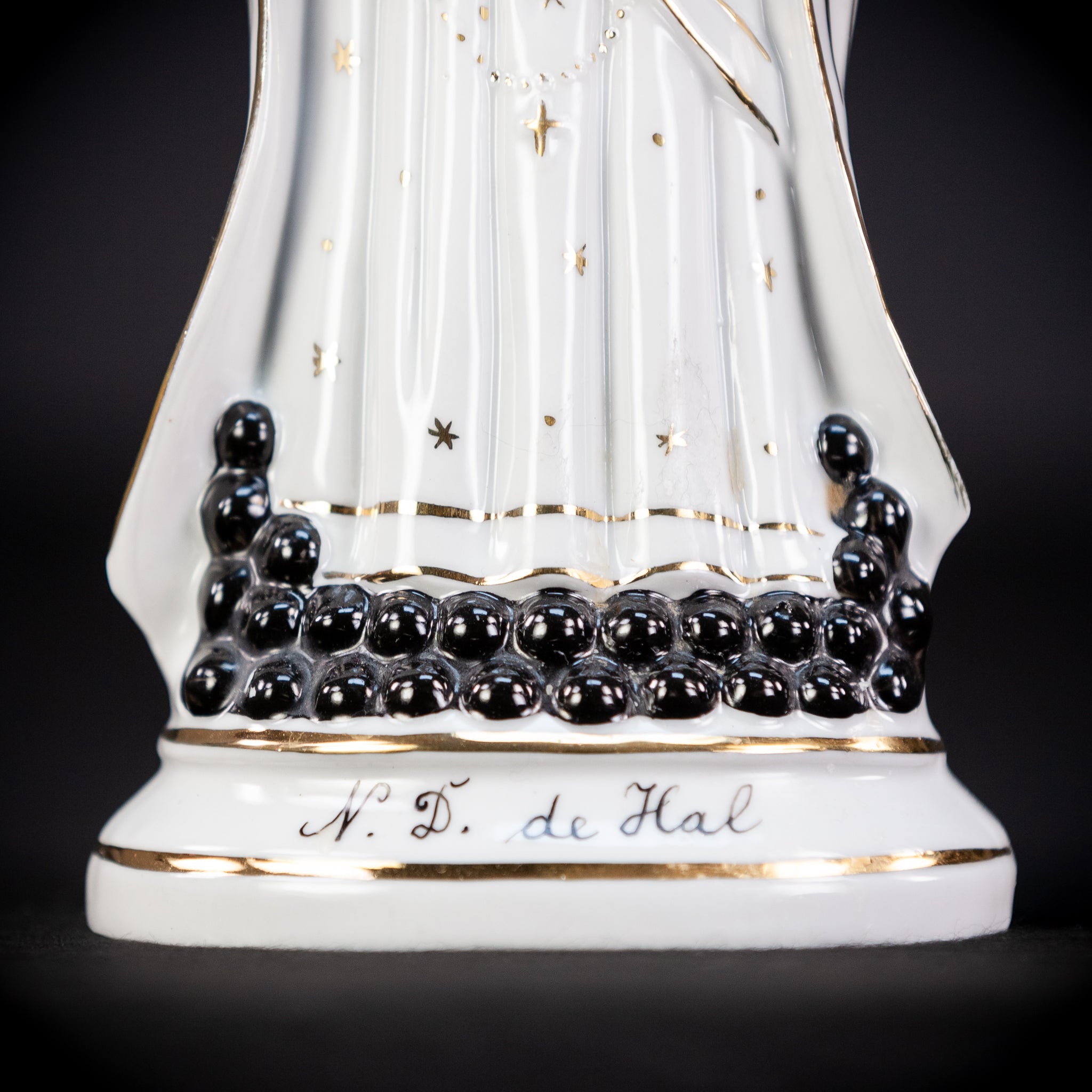 Black Madonna Porcelain Statue | Antique 9.4" / 24 cm