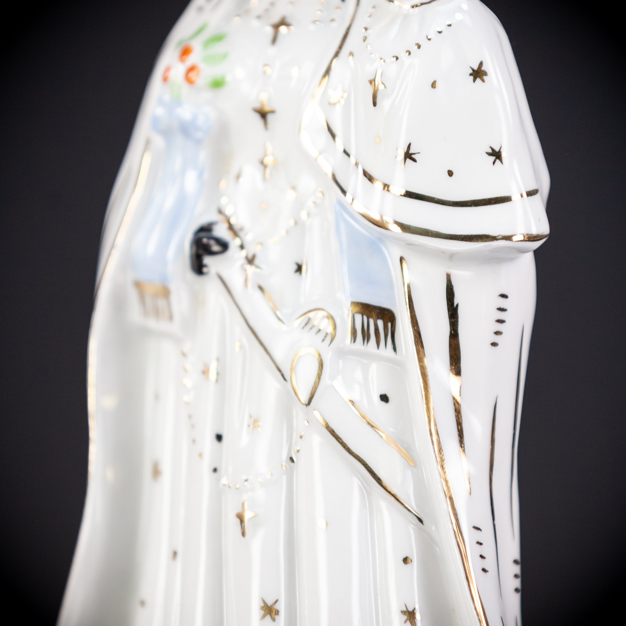 Black Madonna Porcelain Statue | Antique 9.4" / 24 cm