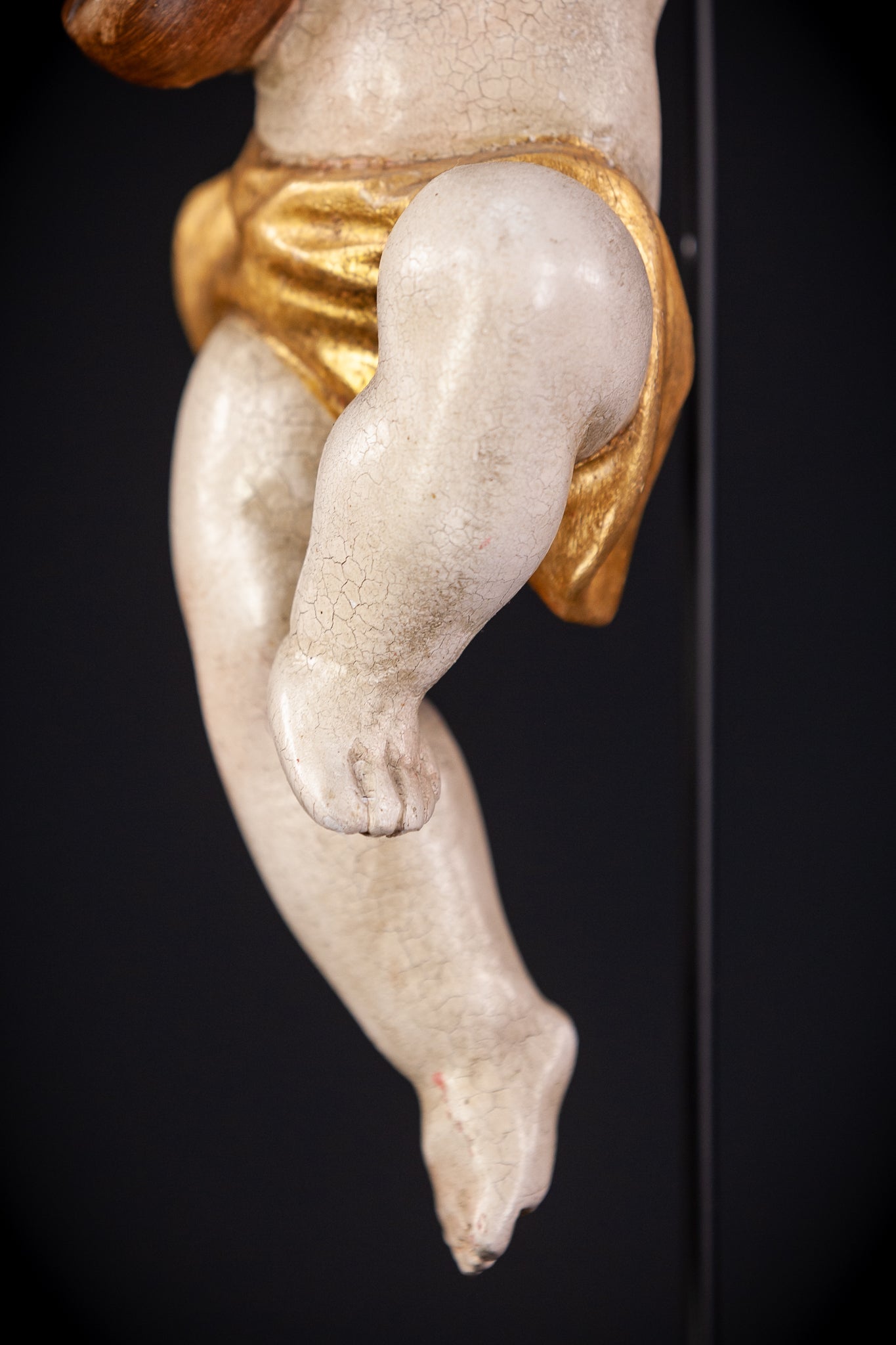 Wood Carving Angel Statue | Vintage 11.8" / 30 cm
