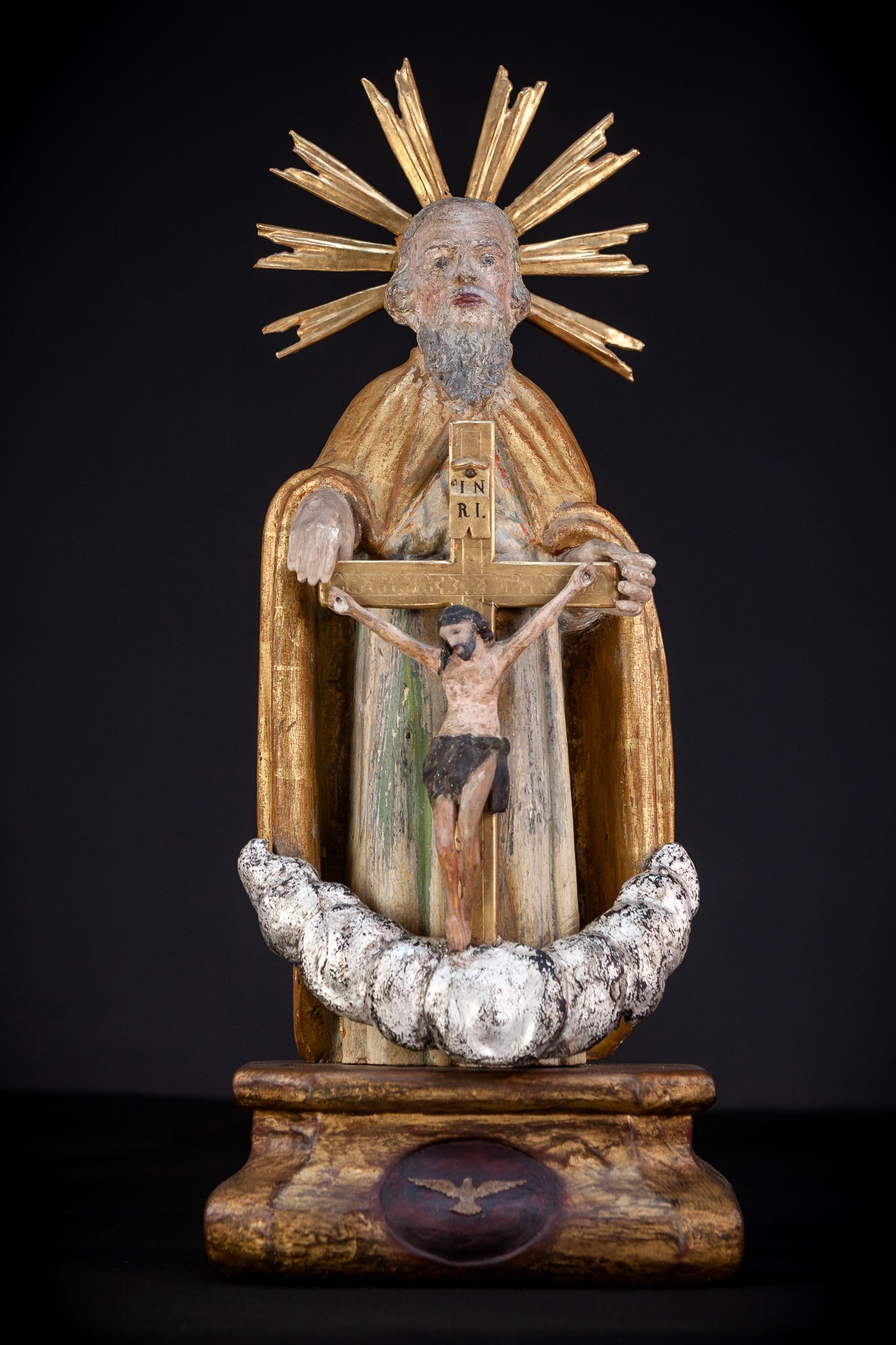 God The Father Sculpture | 1700s Antique | 22" / 56 cm