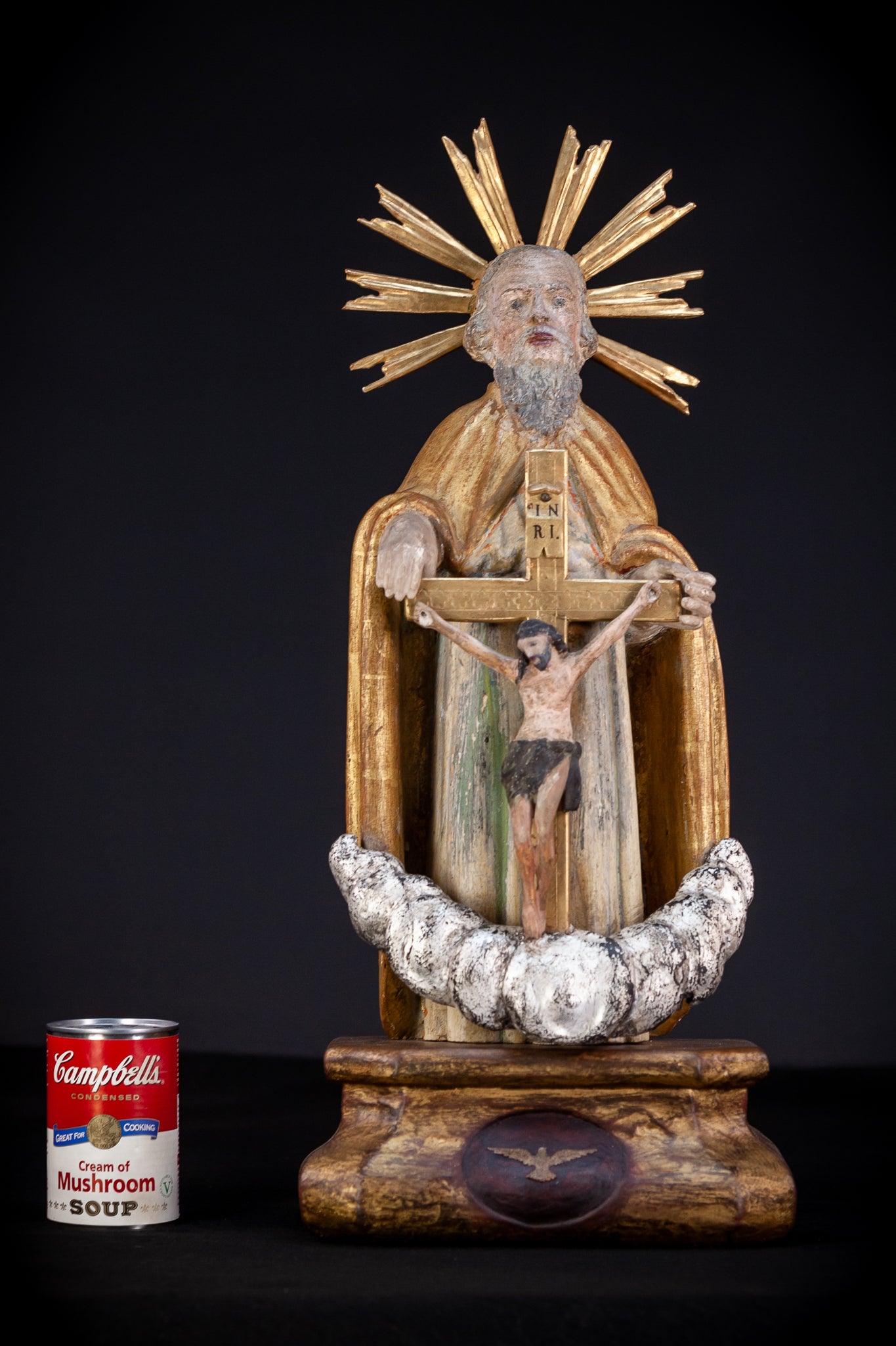 God The Father Sculpture | 1700s Antique | 22" / 56 cm