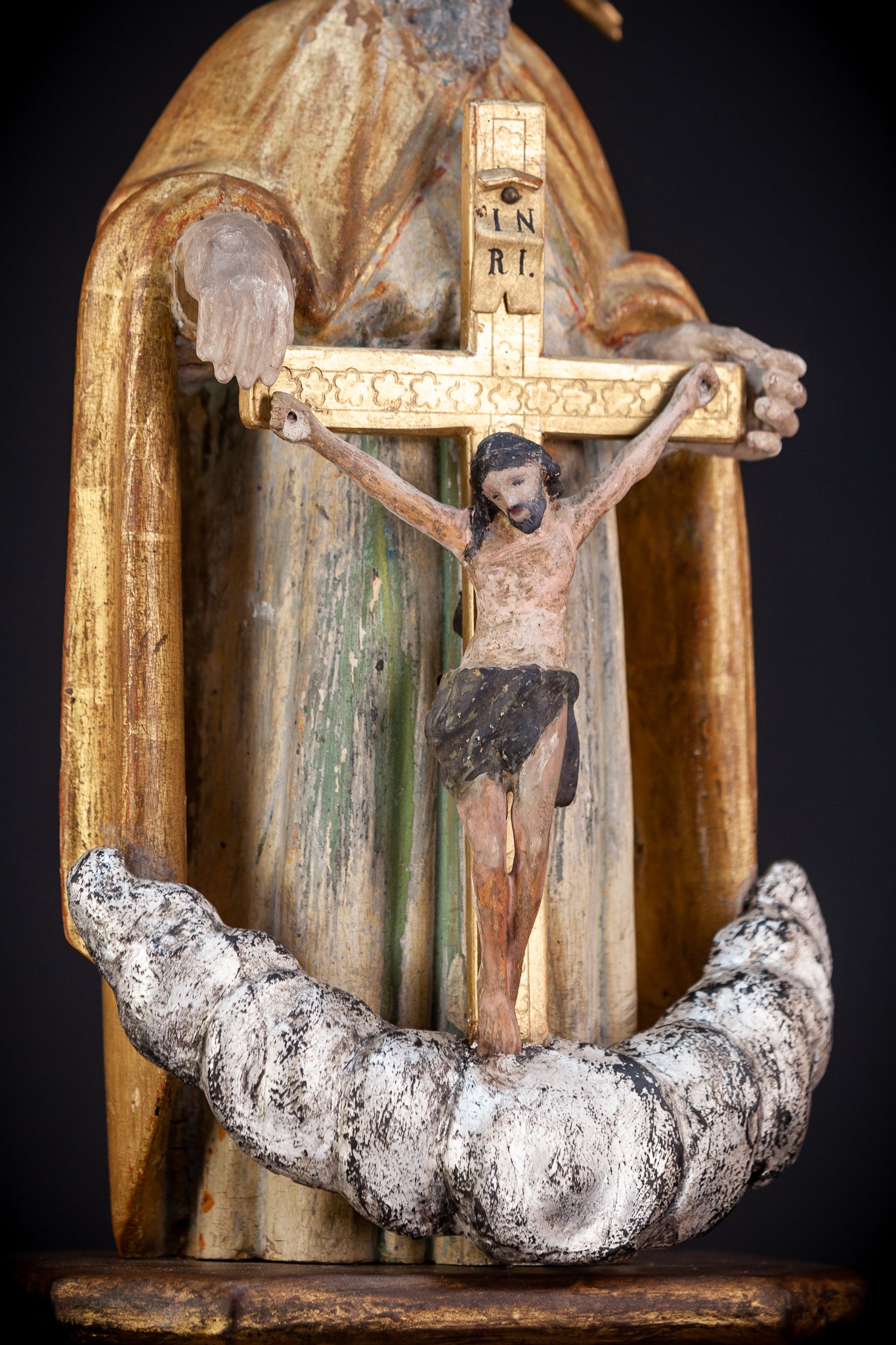 God The Father Sculpture | 1700s Antique | 22" / 56 cm