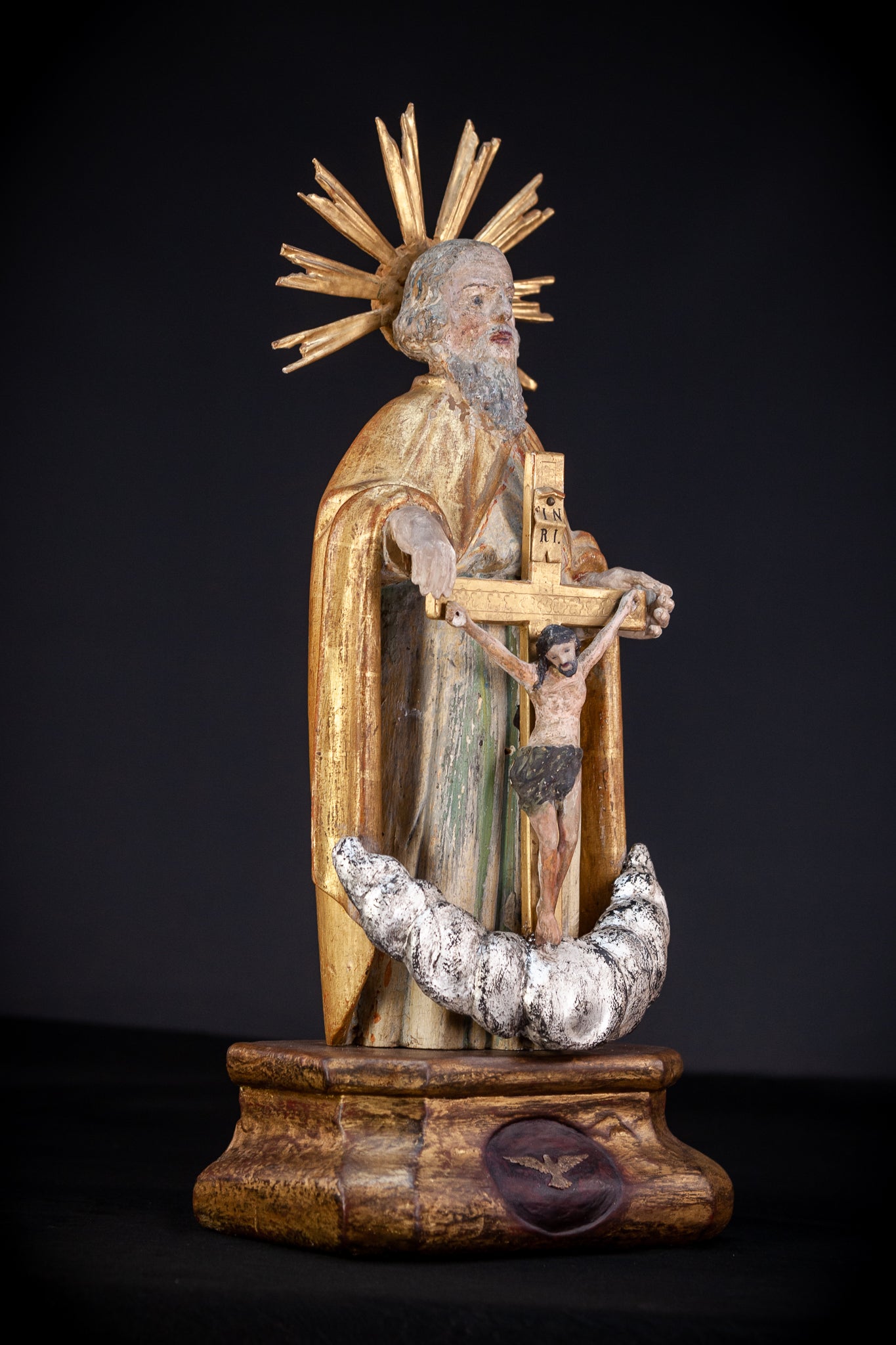 God The Father Sculpture | 1700s Antique | 22" / 56 cm