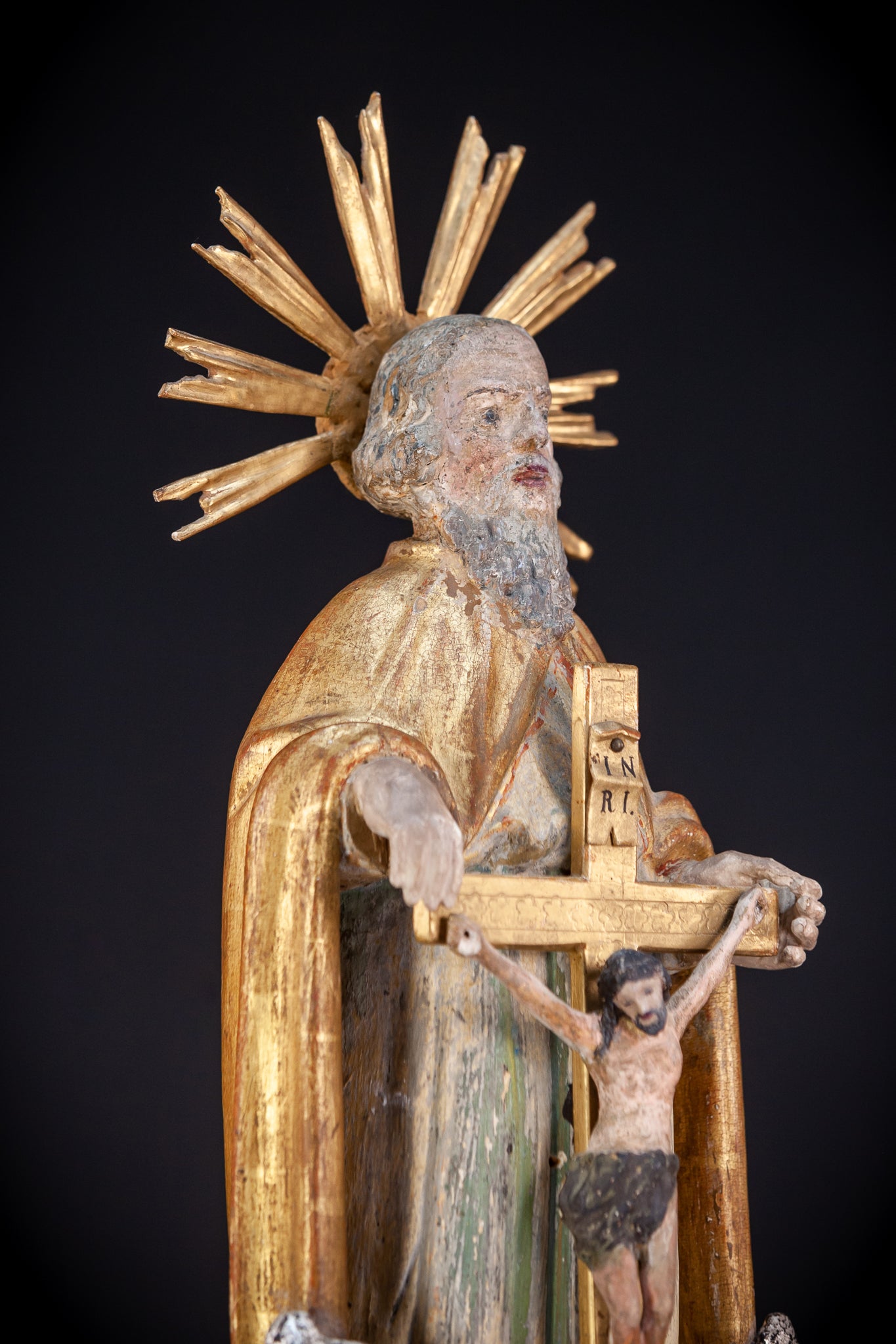 God The Father Sculpture | 1700s Antique | 22" / 56 cm