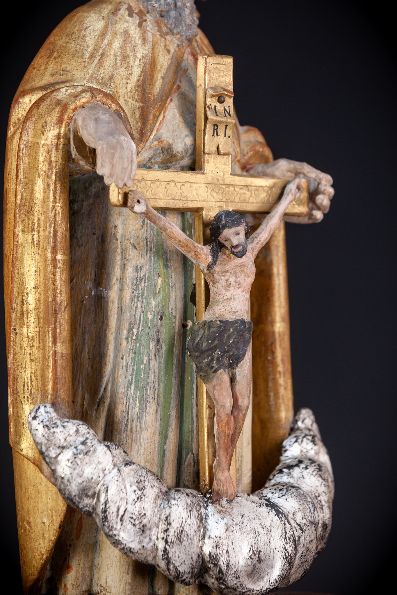 God The Father Sculpture | 1700s Antique | 22" / 56 cm