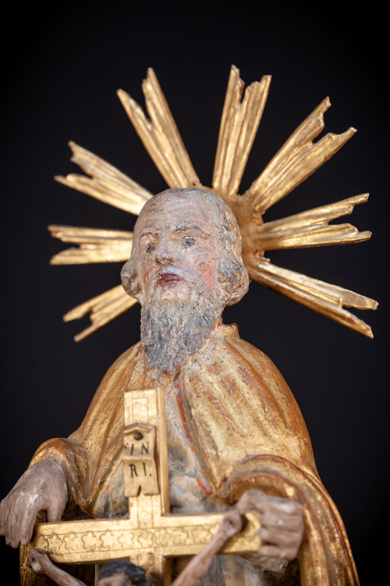God The Father Sculpture | 1700s Antique | 22" / 56 cm