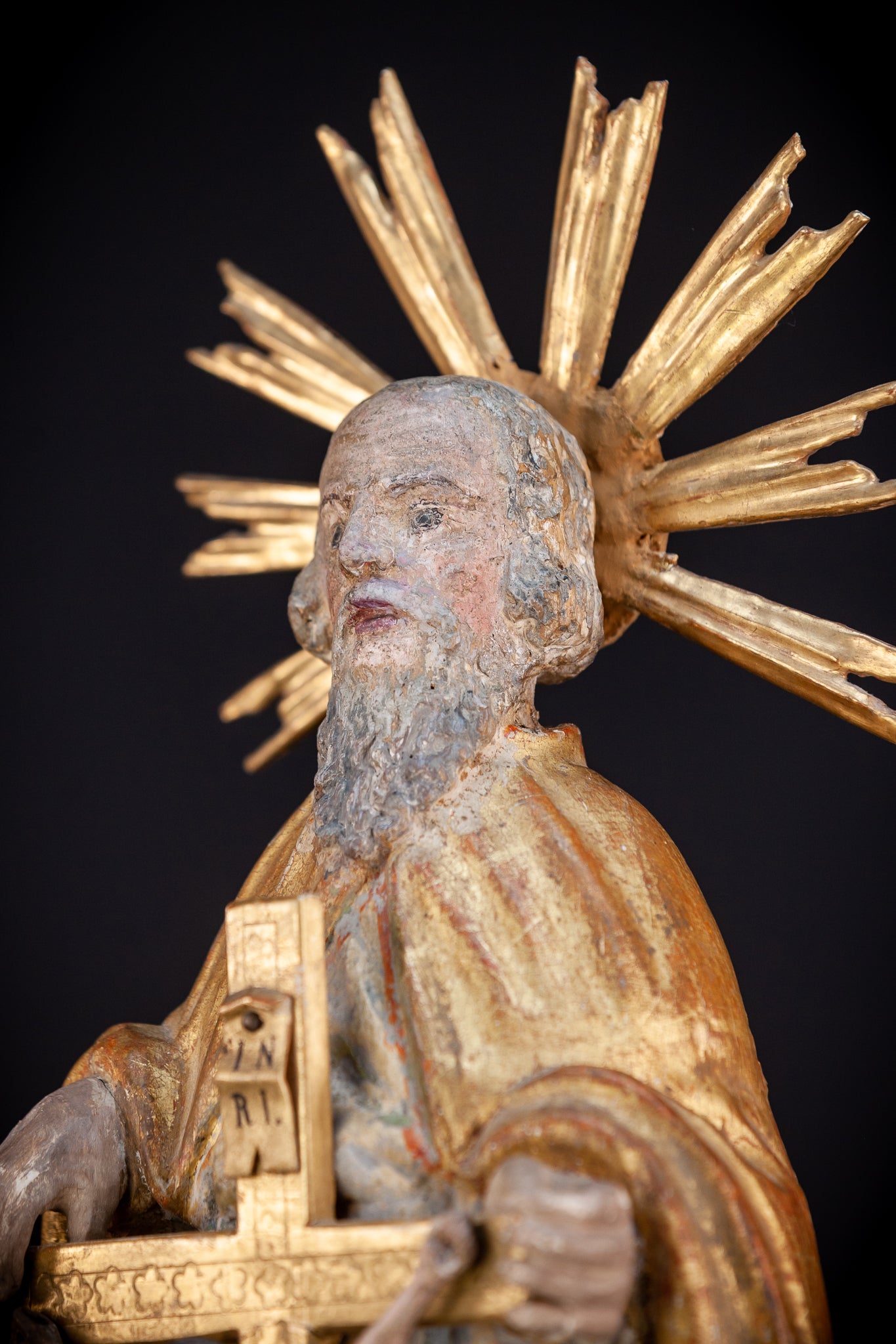 God The Father Sculpture | 1700s Antique | 22" / 56 cm