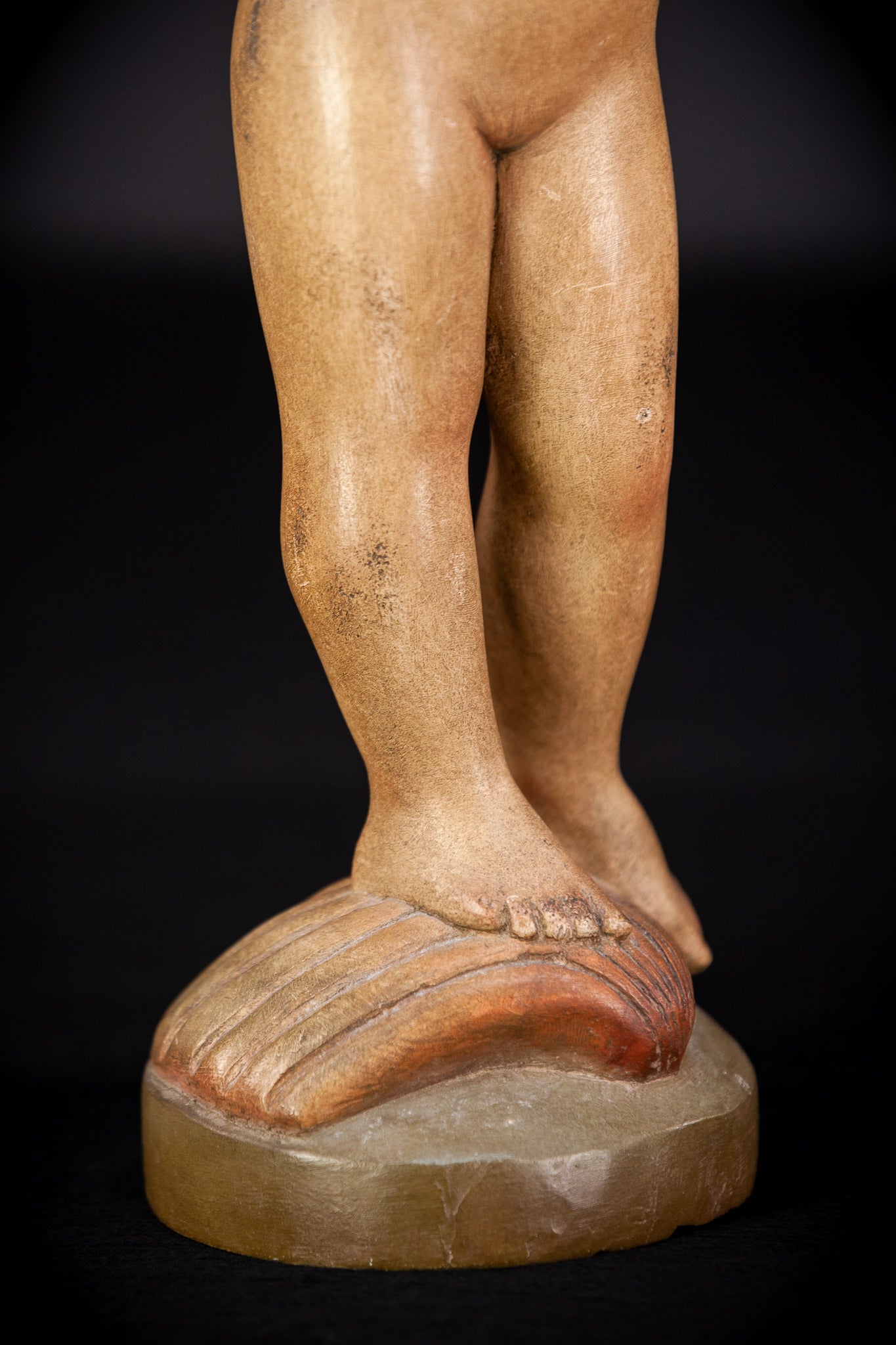 Angel Wood Carving Figure | Vintage | 16.1" / 41 cm