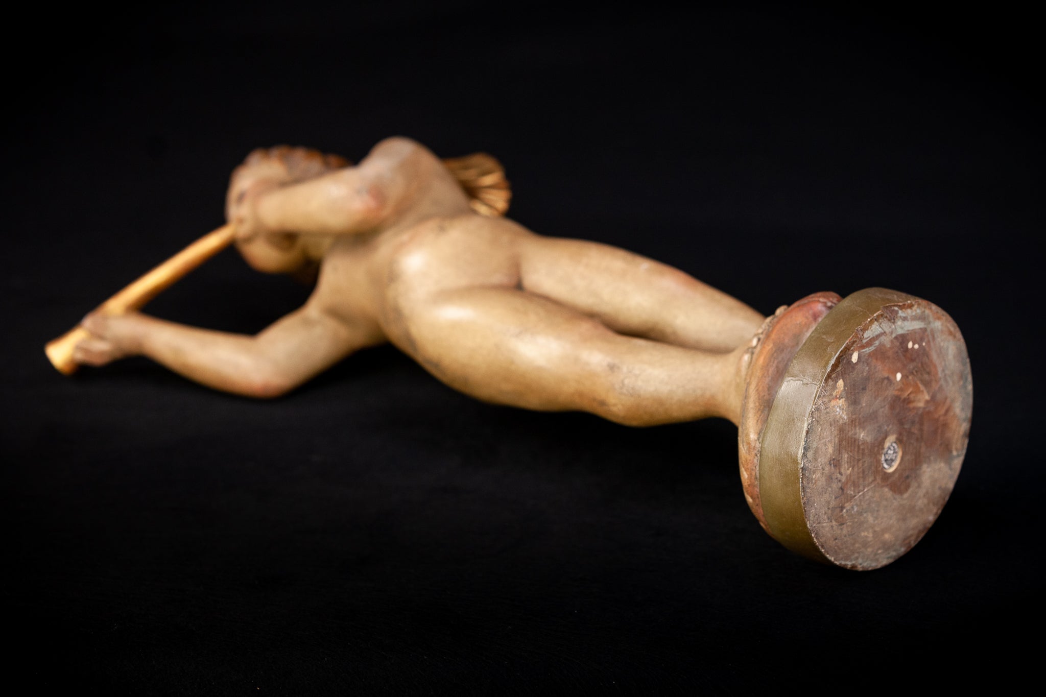 Angel Wood Carving Figure | Vintage | 16.1" / 41 cm
