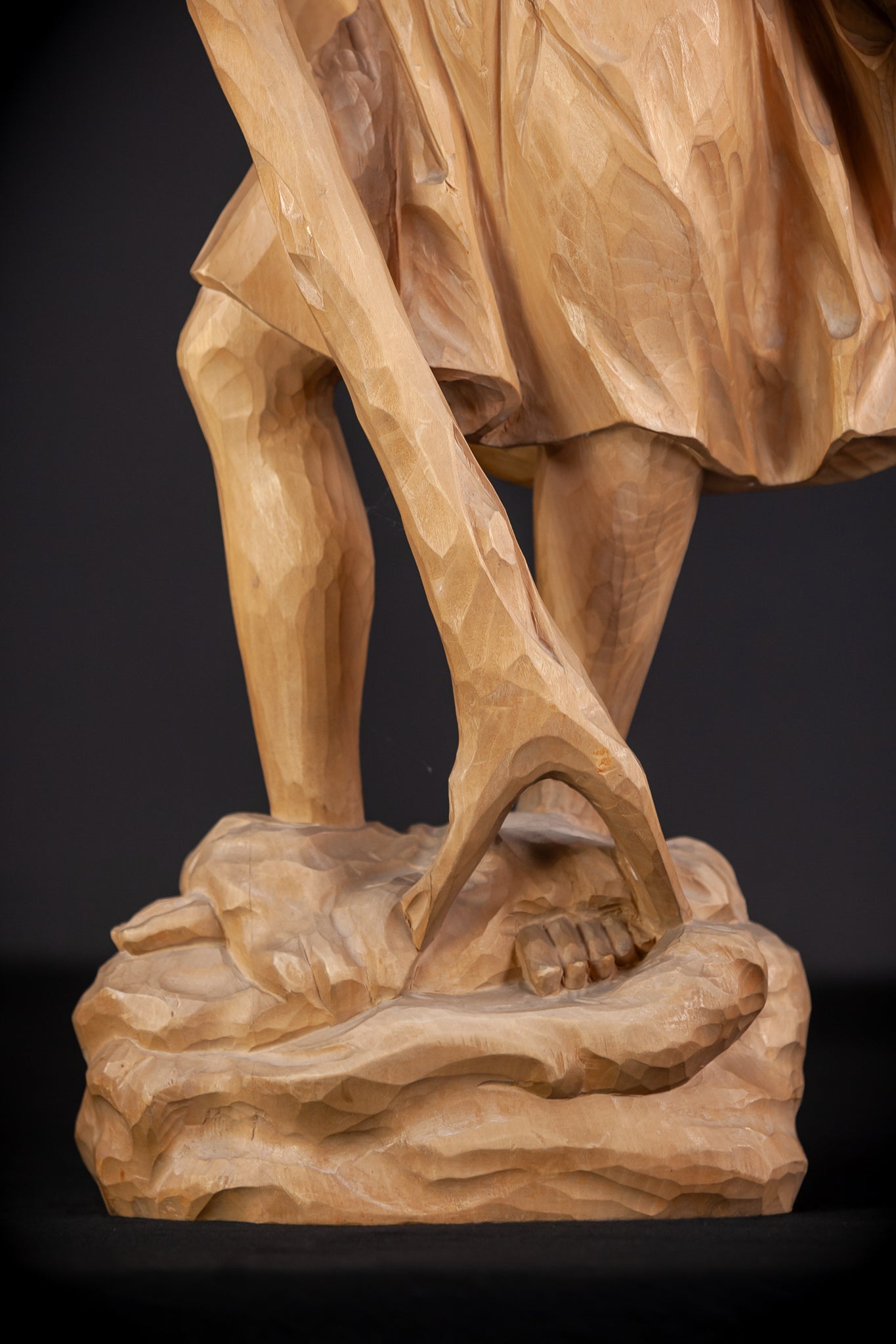 St Christopher Wooden Statue 26.6" / 67.5 cm