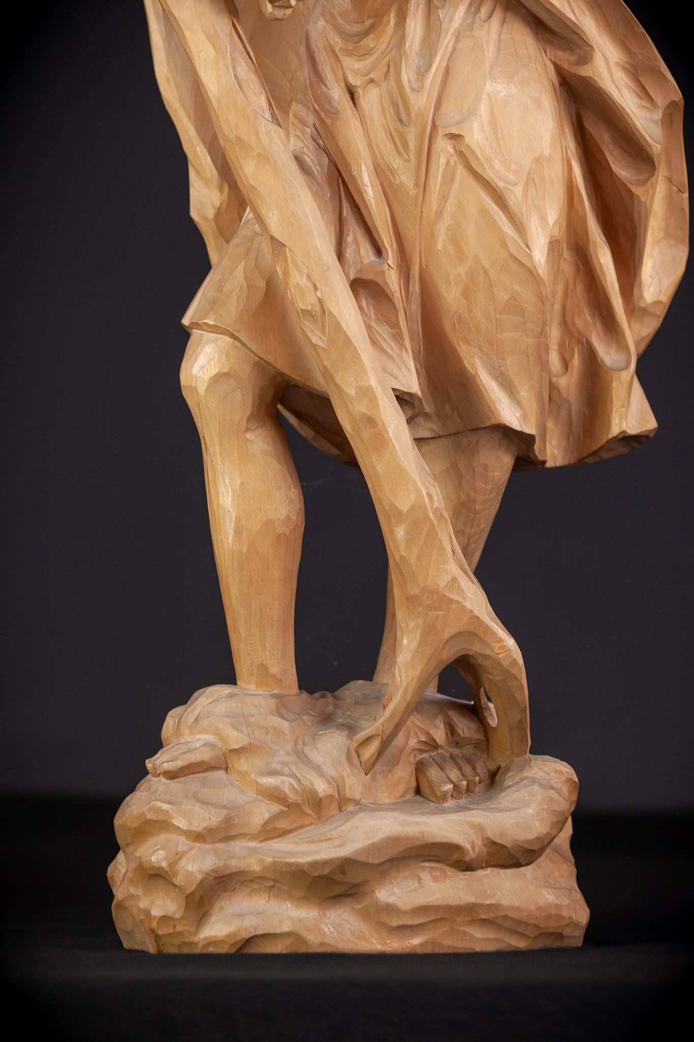St Christopher Wooden Statue 26.6" / 67.5 cm