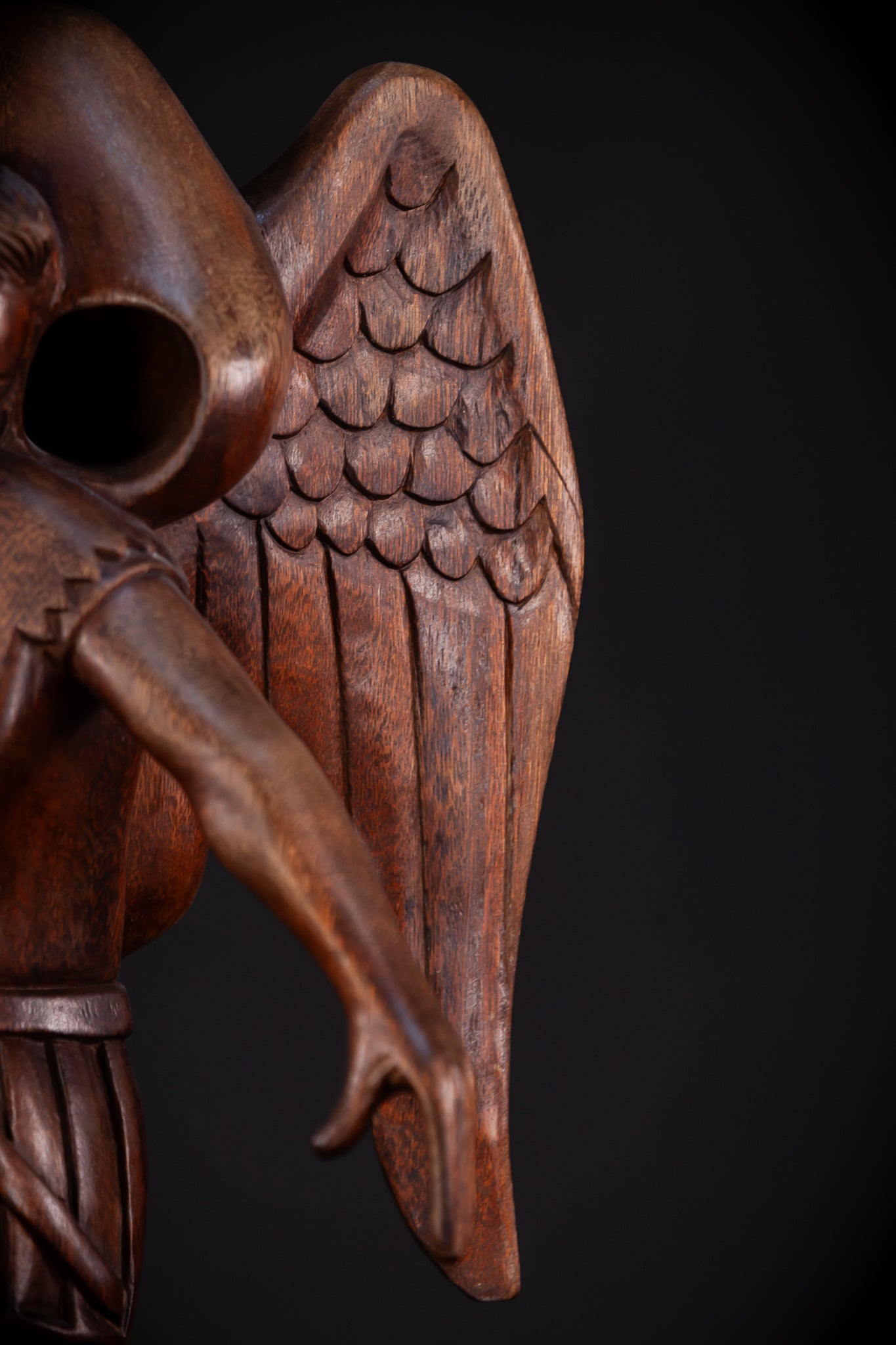 St Michael The Archangel 19th C.Wooden Sculpture | 26"