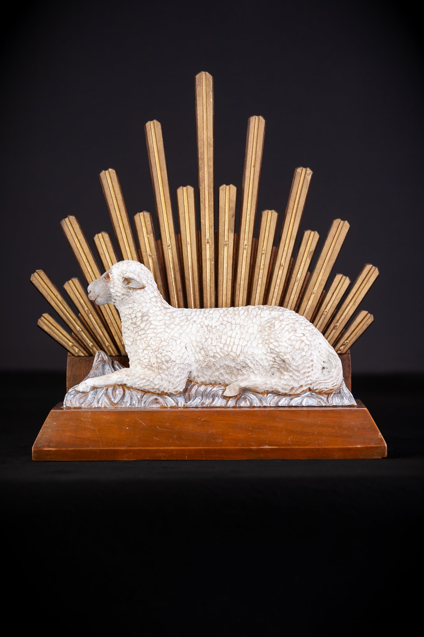 Lamb of God Sculpture | Early 1900s Antique | 13'' / 33 cm