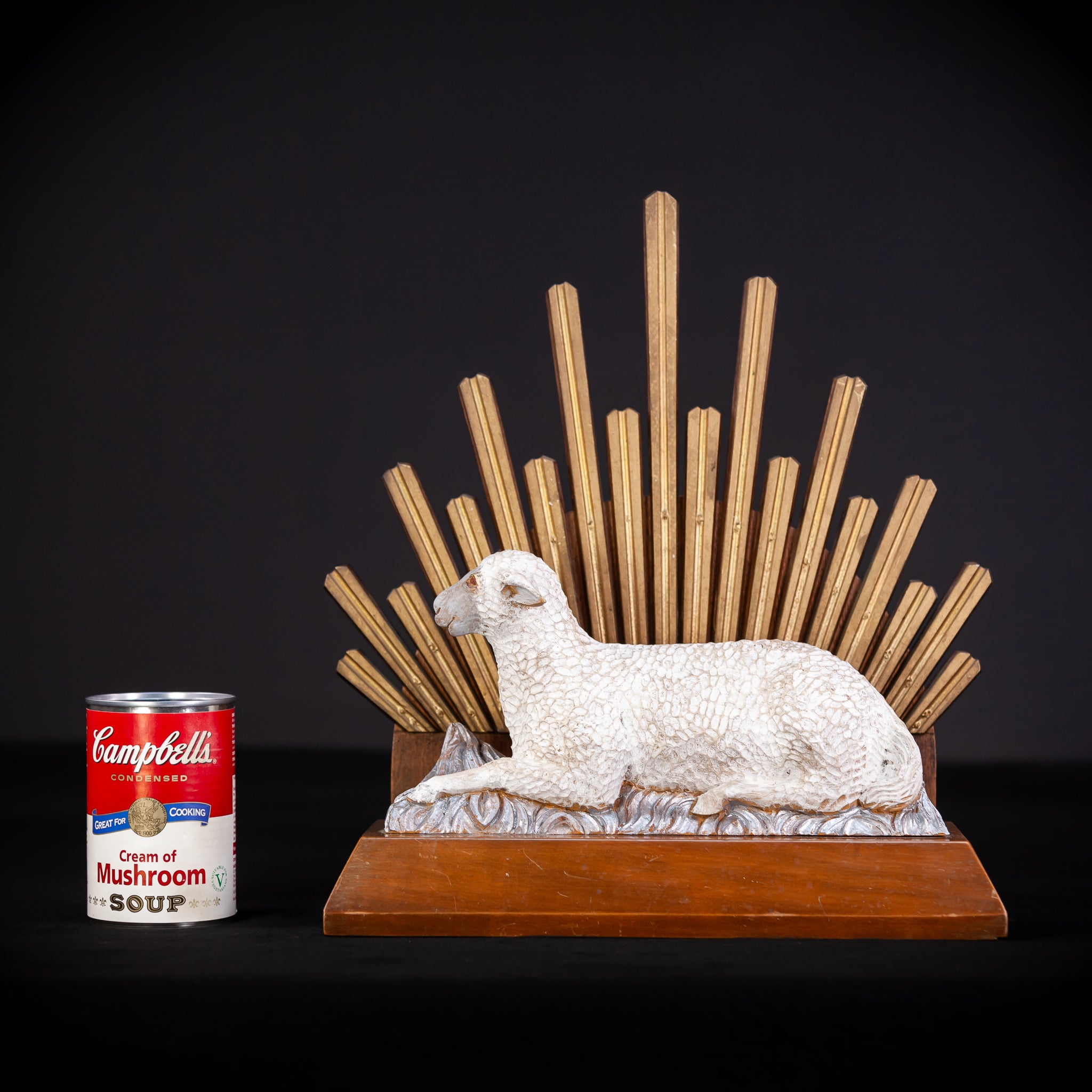 Lamb of God Sculpture | Early 1900s Antique | 13'' / 33 cm