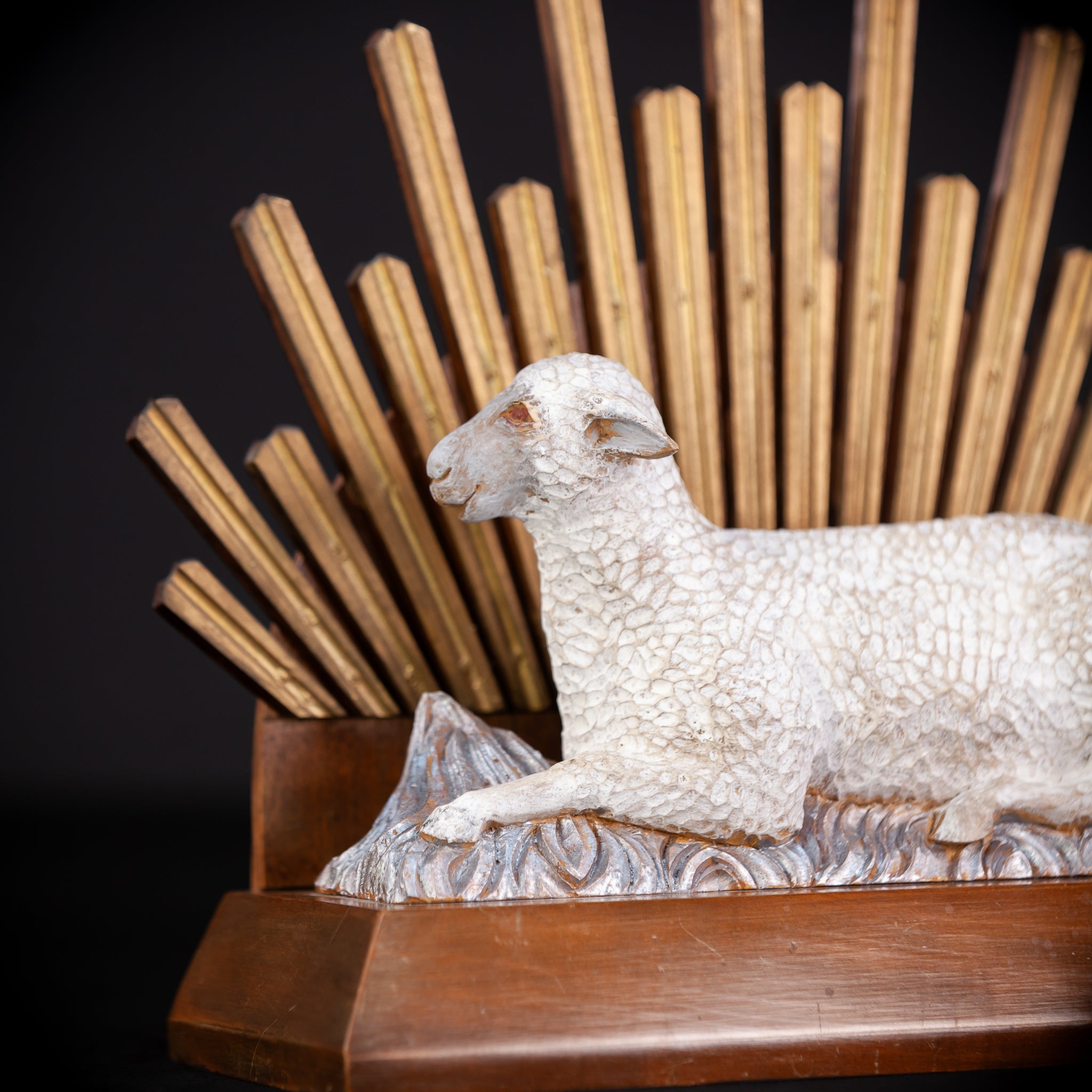 Lamb of God Sculpture | Early 1900s Antique | 13'' / 33 cm