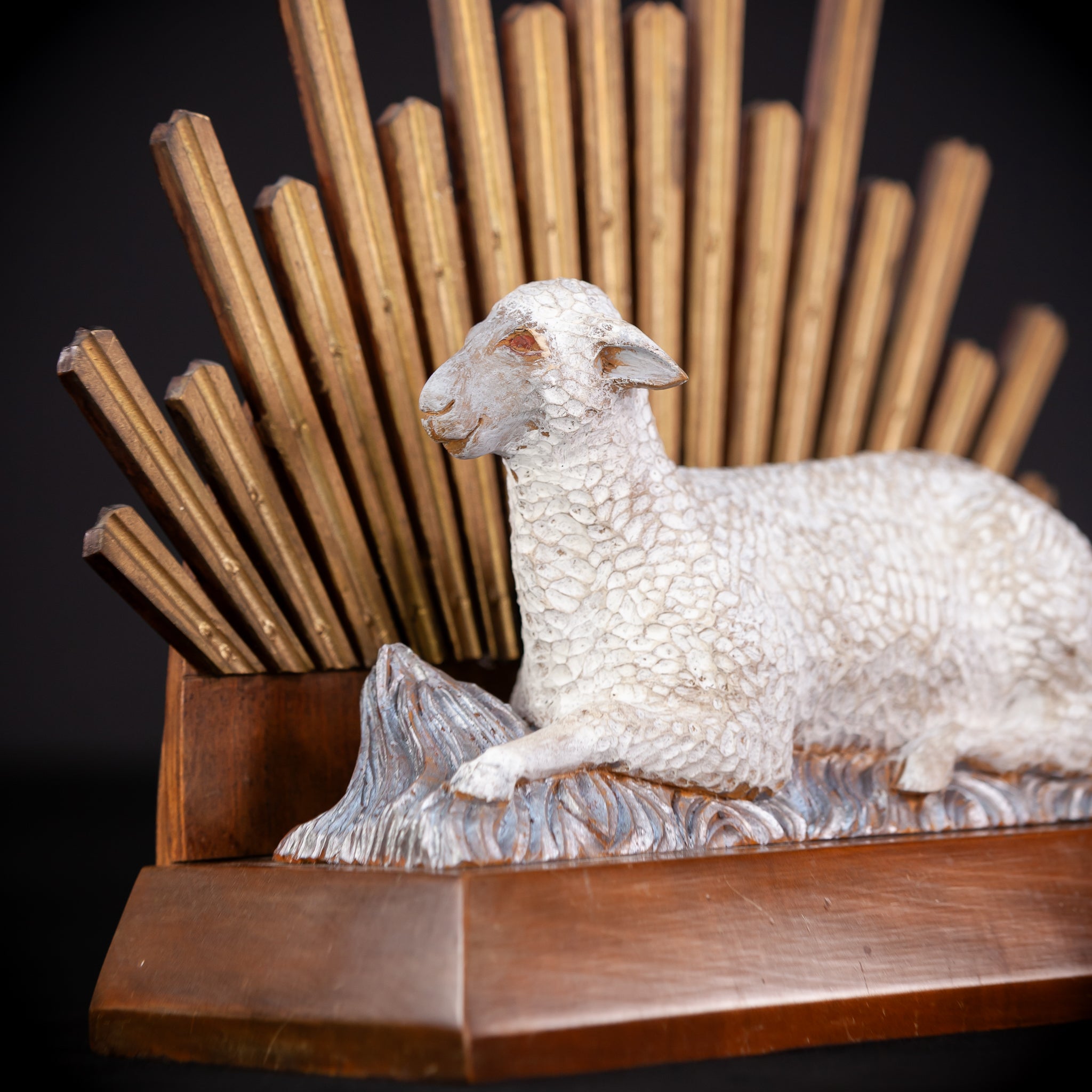 Lamb of God Sculpture | Early 1900s Antique | 13'' / 33 cm