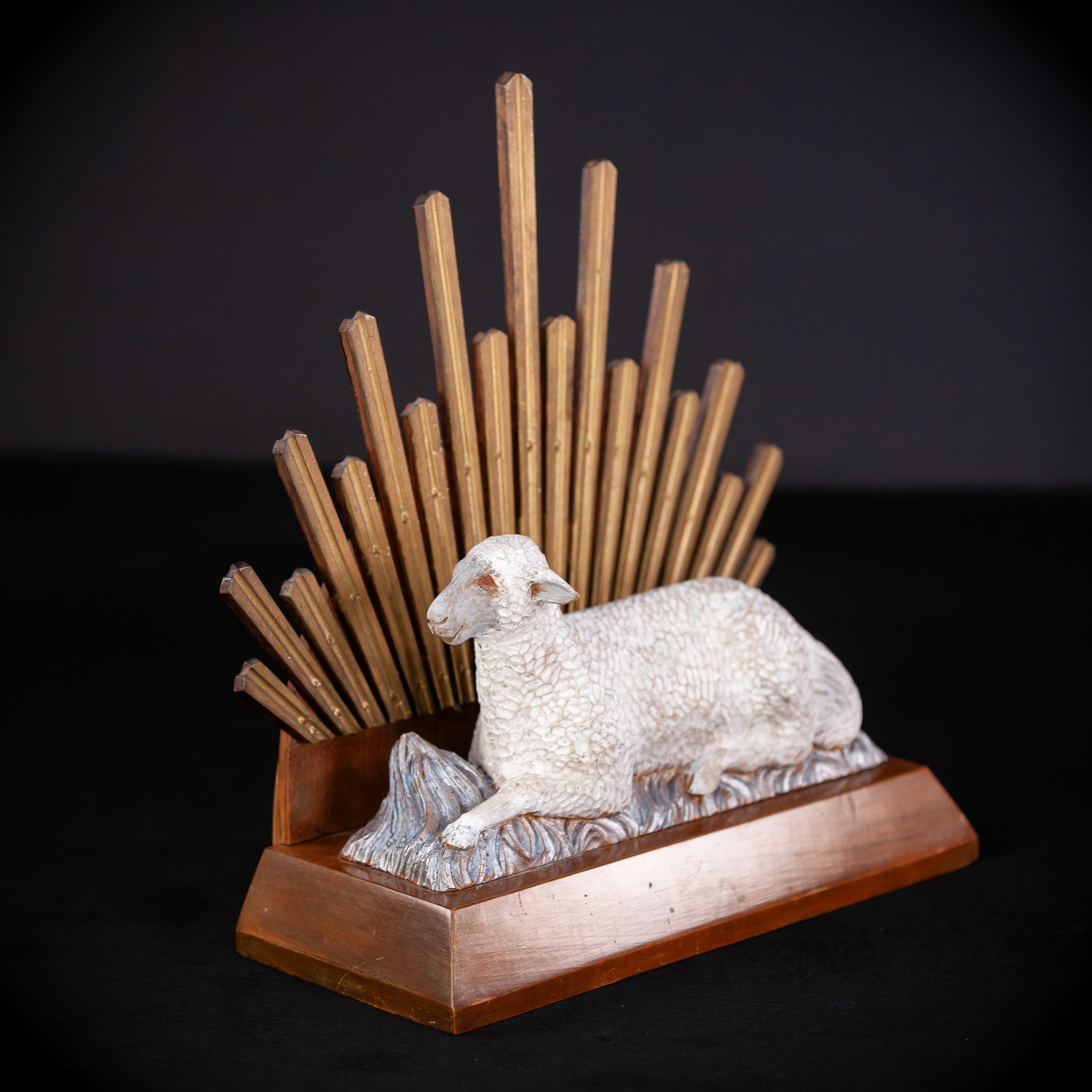 Lamb of God Sculpture | Early 1900s Antique | 13'' / 33 cm