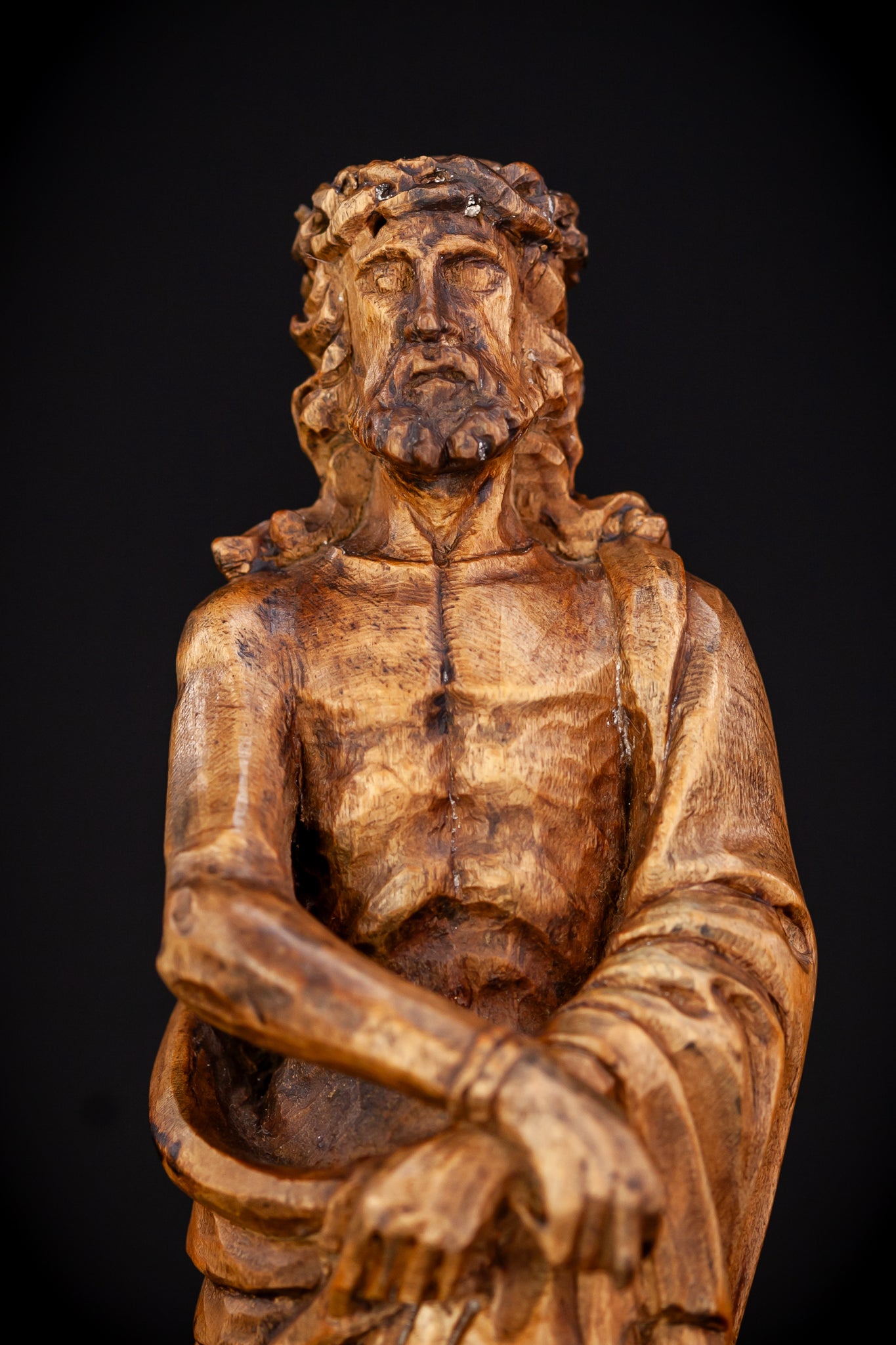 Flagellation of Christ Wooden Antique | 7.1" /18 cm