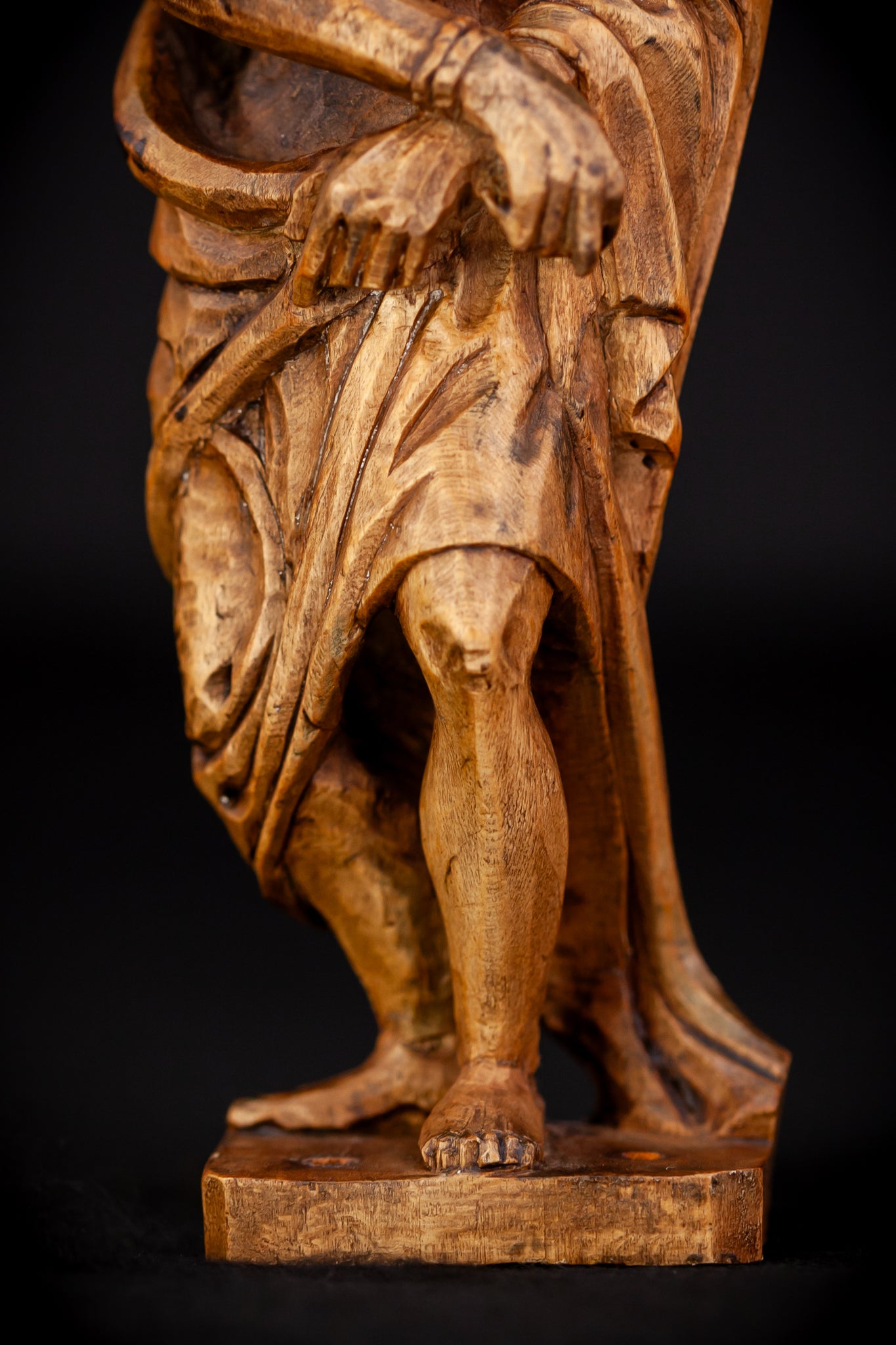 Flagellation of Christ Wooden Antique | 7.1" /18 cm