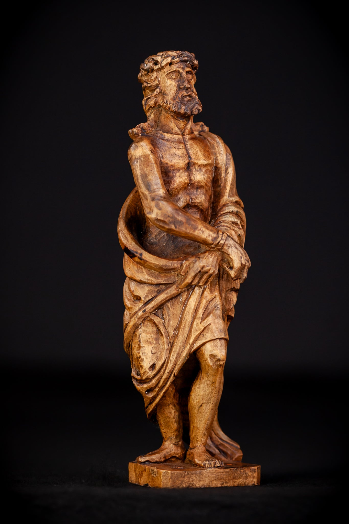 Flagellation of Christ Wooden Antique | 7.1" /18 cm