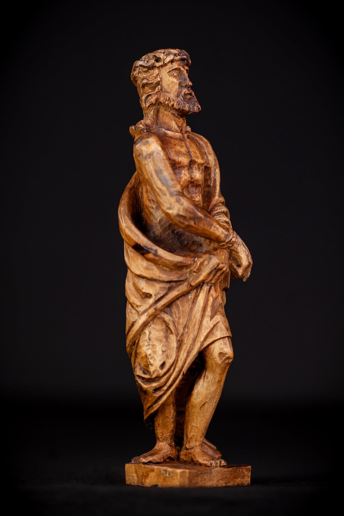 Flagellation of Christ Wooden Antique | 7.1" /18 cm