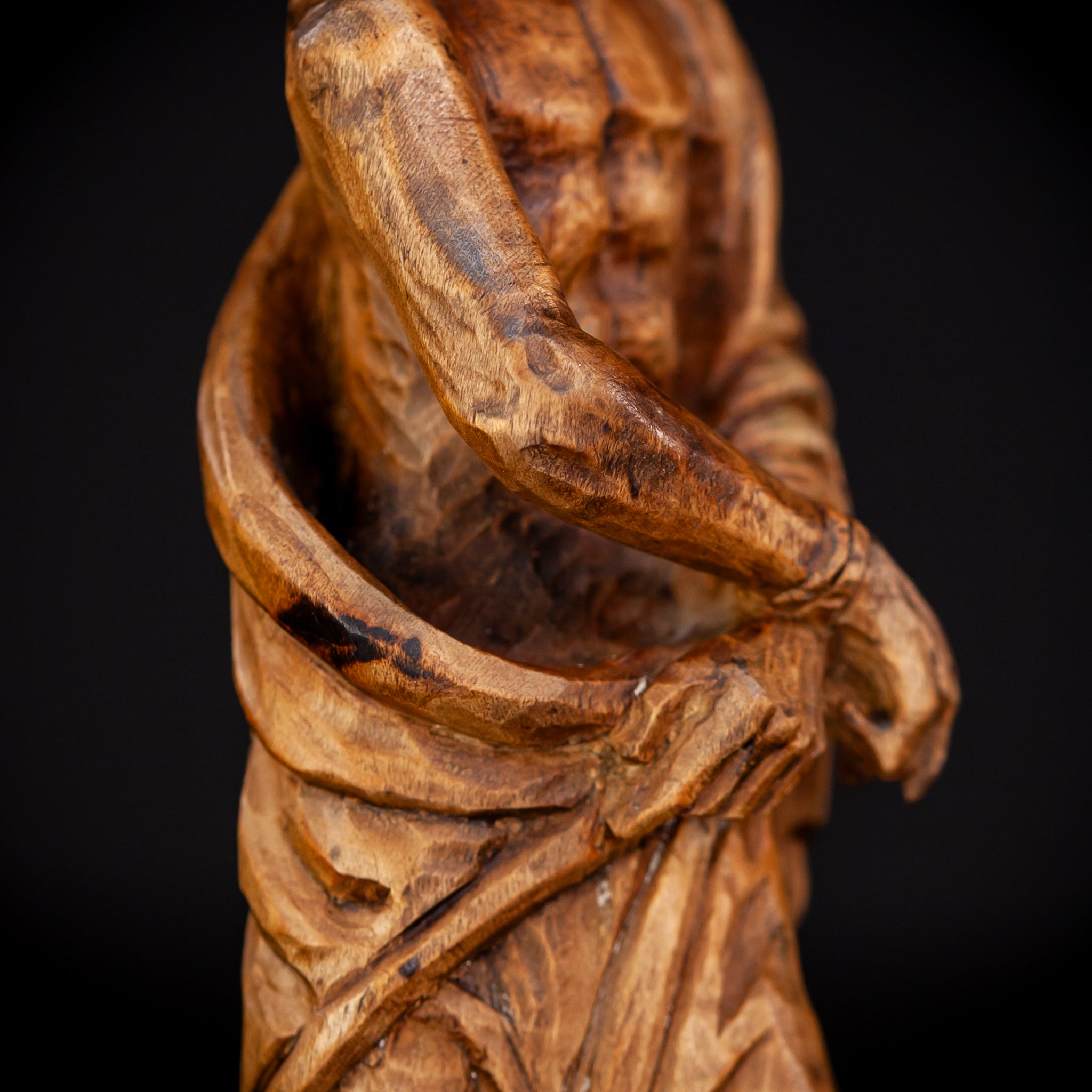 Flagellation of Christ Wooden Antique | 7.1" /18 cm