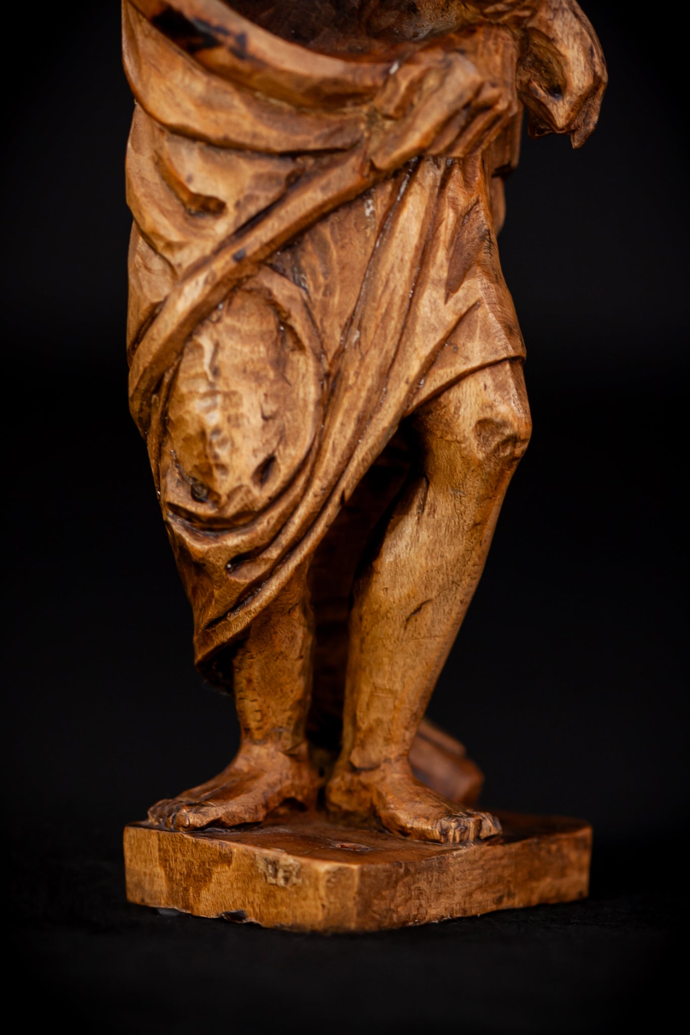 Flagellation of Christ Wooden Antique | 7.1" /18 cm