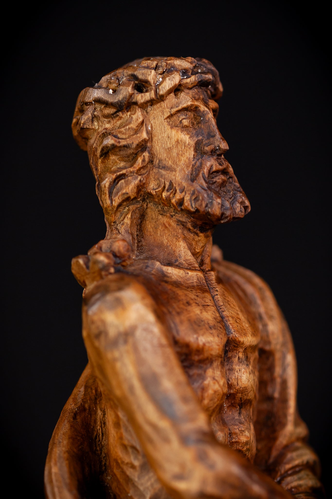 Flagellation of Christ Wooden Antique | 7.1" /18 cm