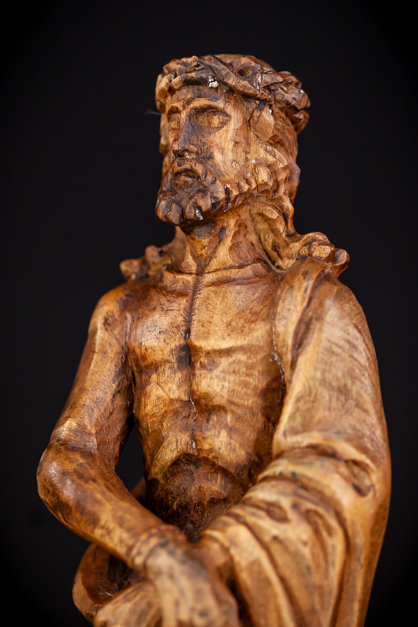 Flagellation of Christ Wooden Antique | 7.1" /18 cm