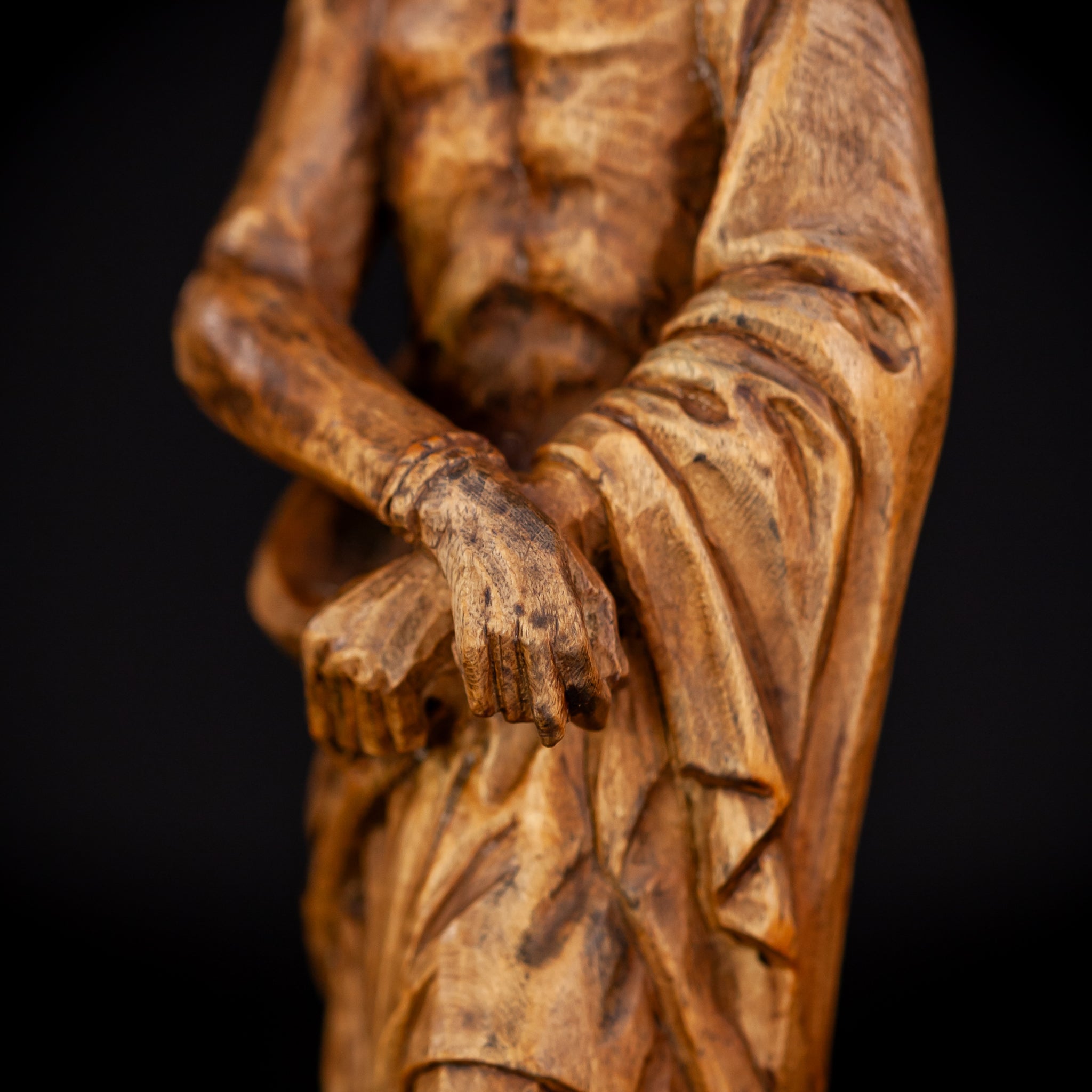 Flagellation of Christ Wooden Antique | 7.1" /18 cm