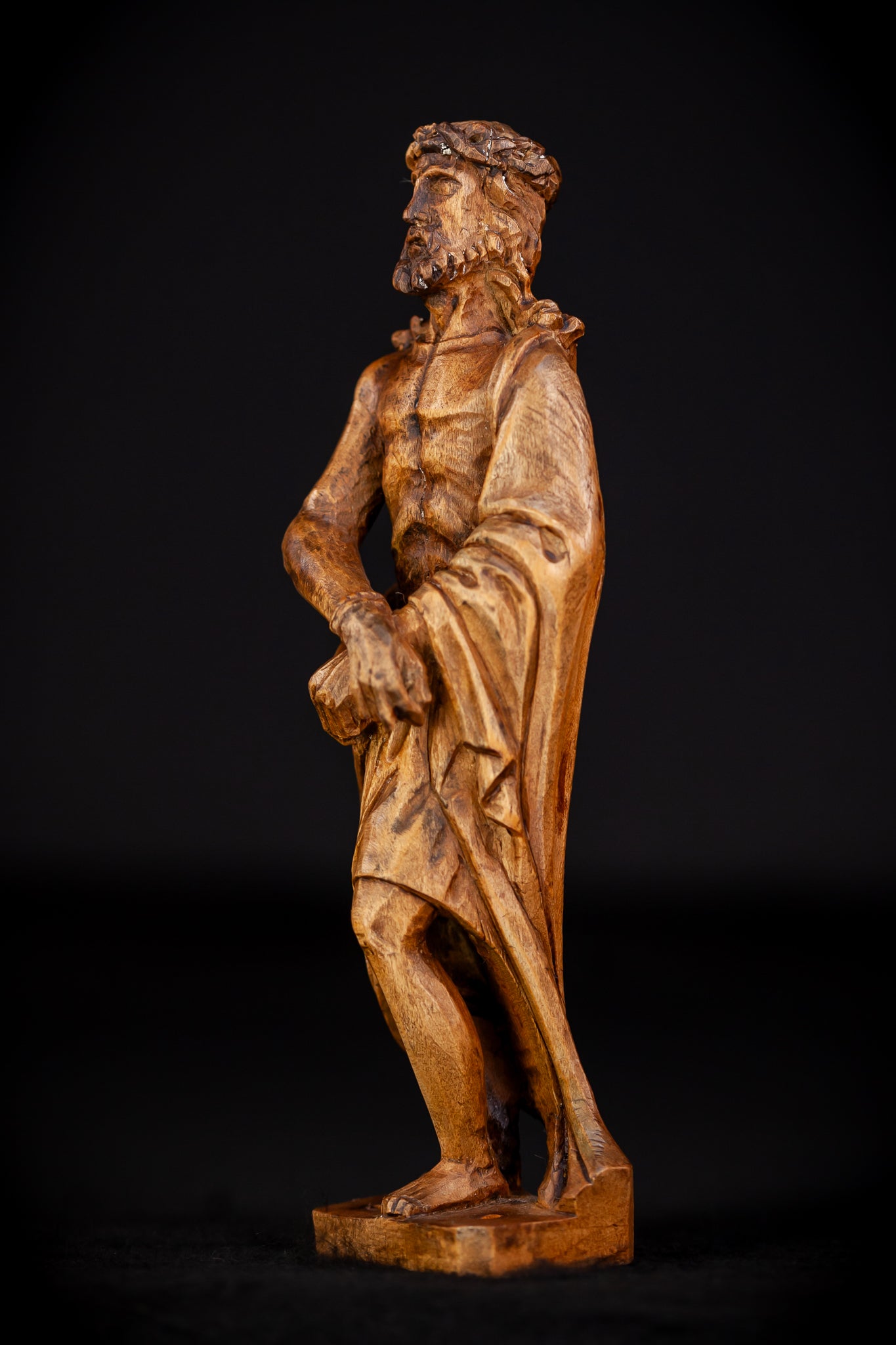 Flagellation of Christ Wooden Antique | 7.1" /18 cm