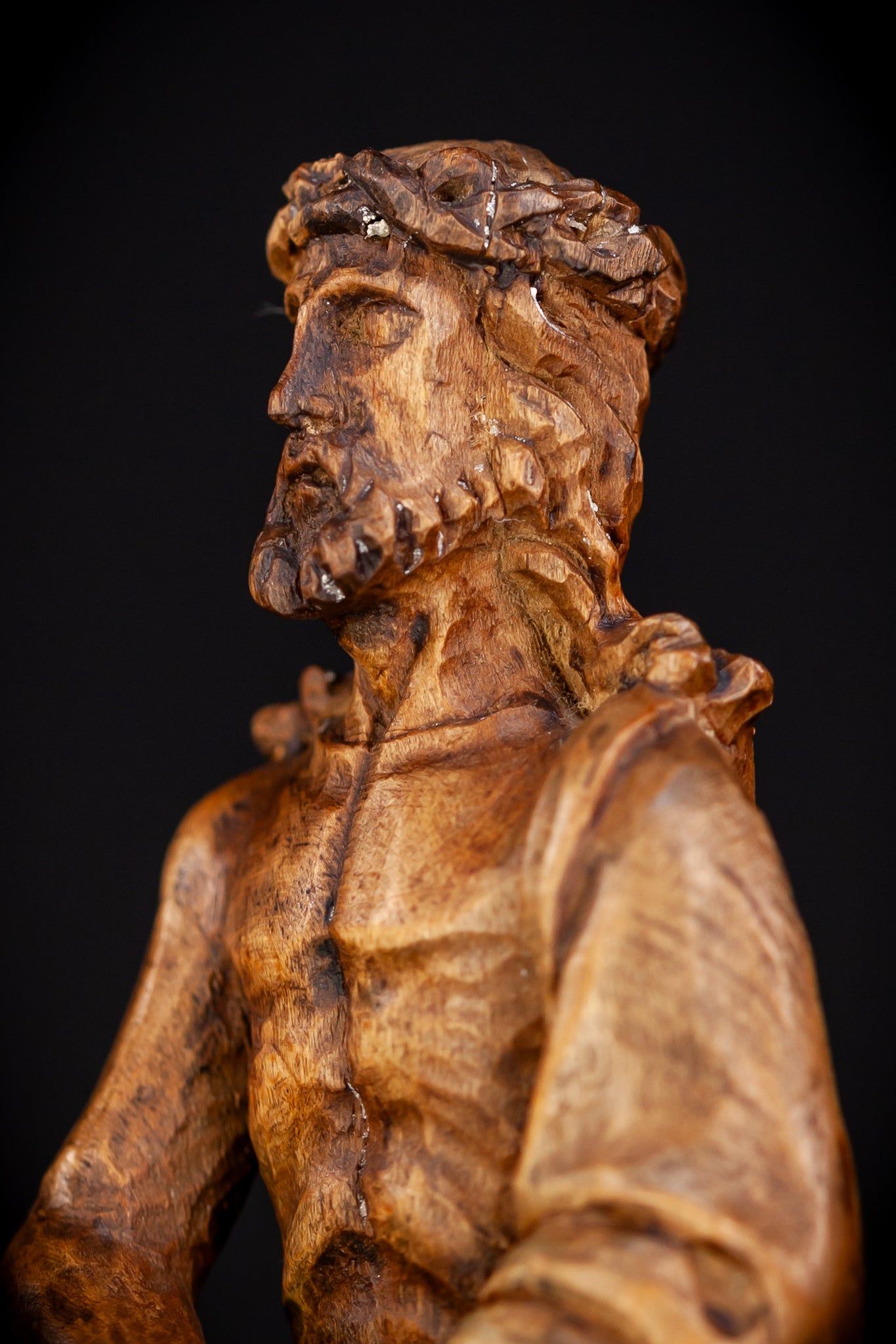 Flagellation of Christ Wooden Antique | 7.1" /18 cm