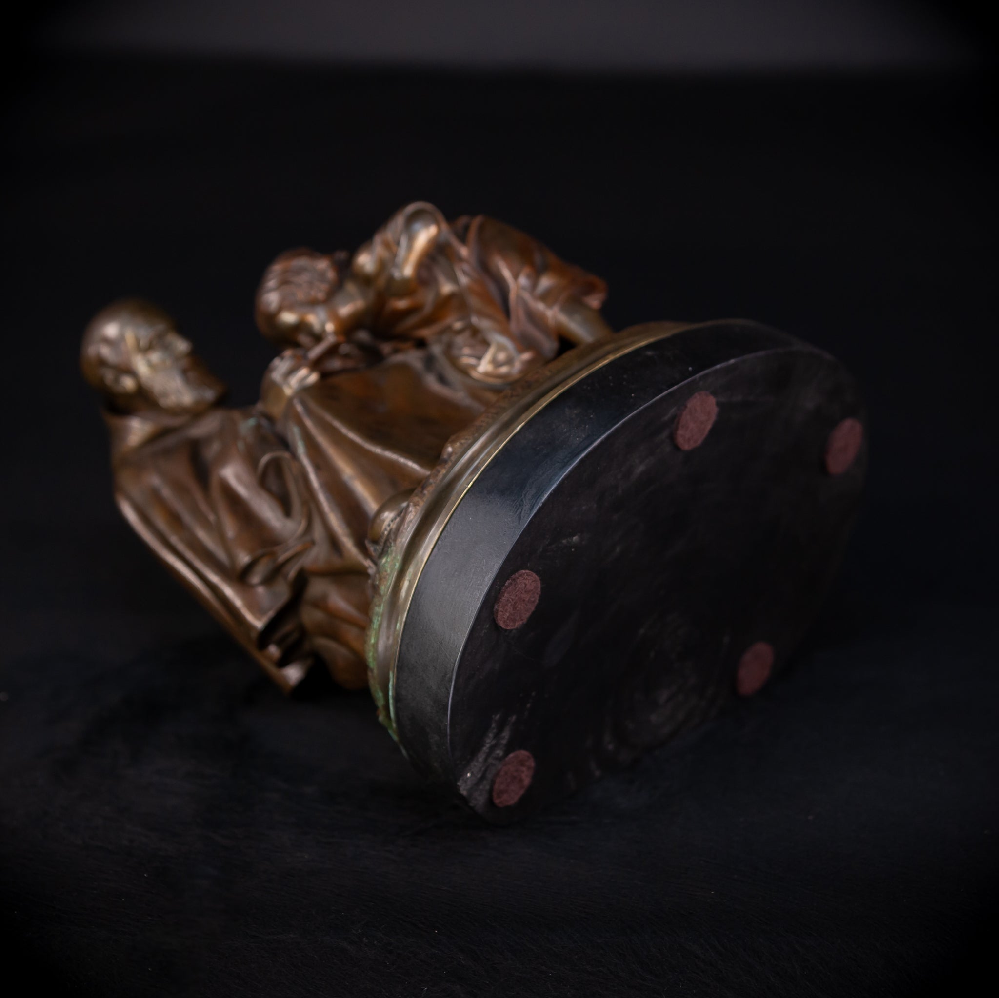 St Benedict with Children Bronze Sculpture | 11"
