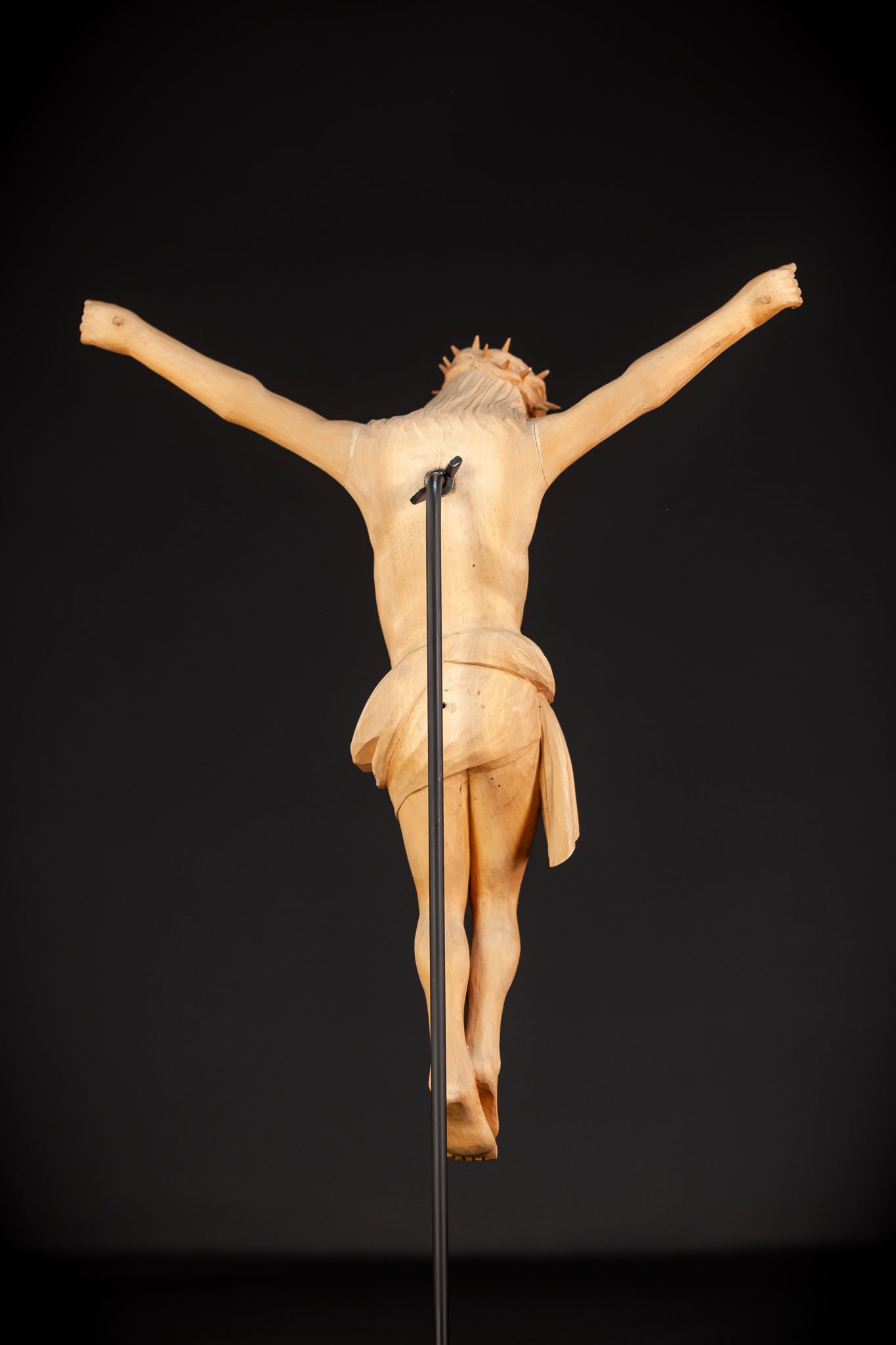 Corpus Christi Wooden Sculpture | Early 1900s Antique | 14.2" / 36 cm