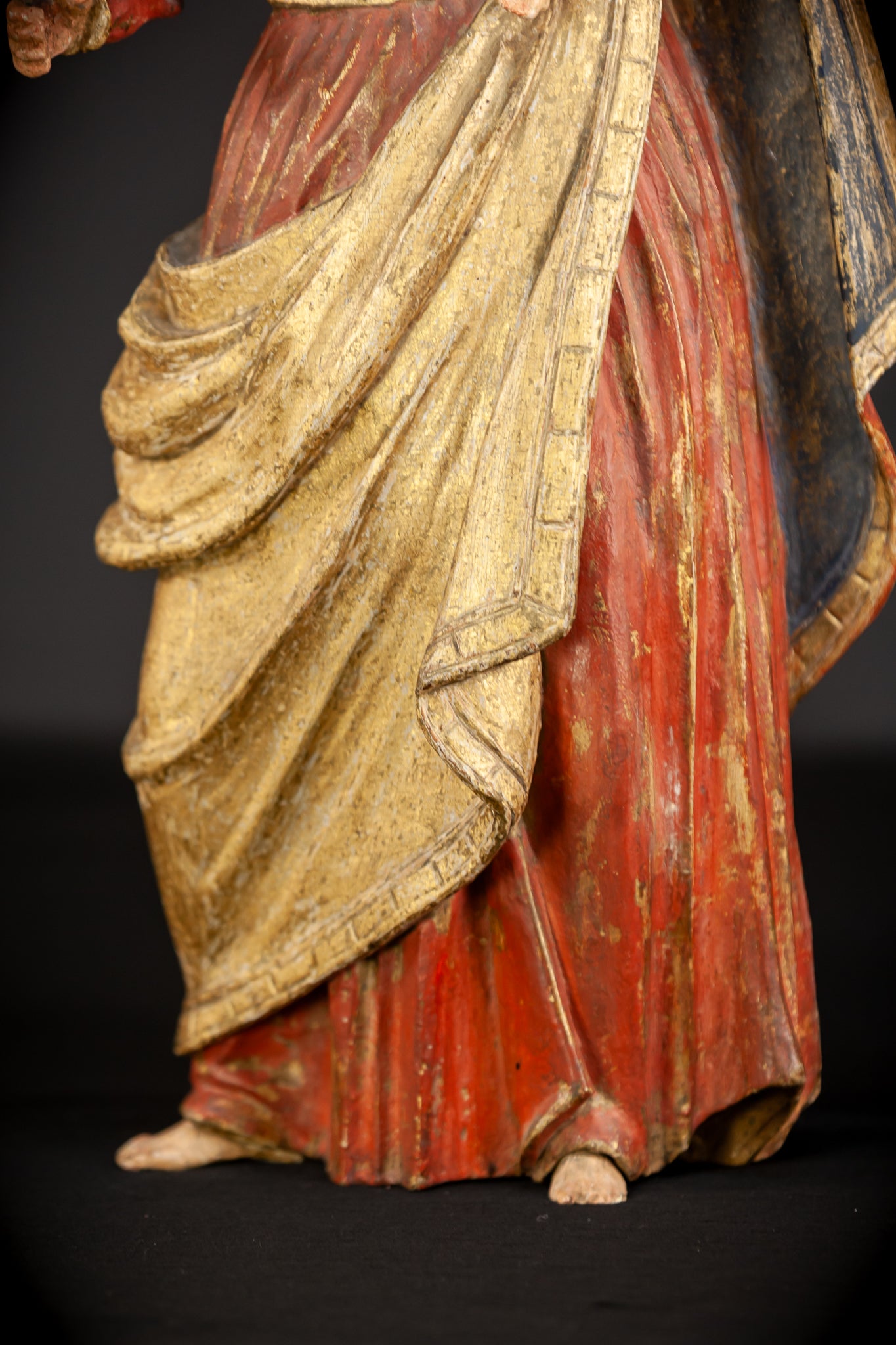 Virgin Mary with Child Jesus Wooden Sculpture | 24”/ 61 cm