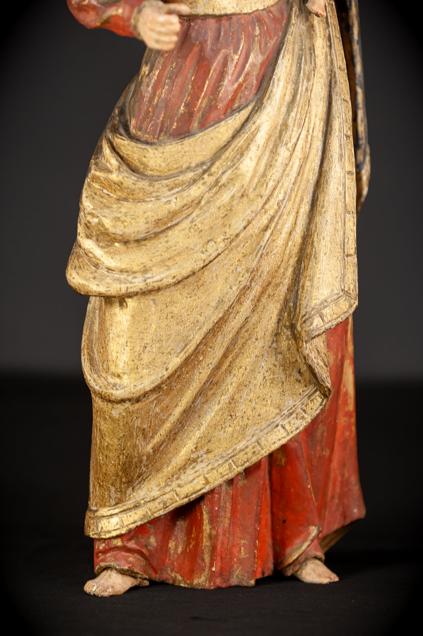 Virgin Mary with Child Jesus Wooden Sculpture | 24”/ 61 cm