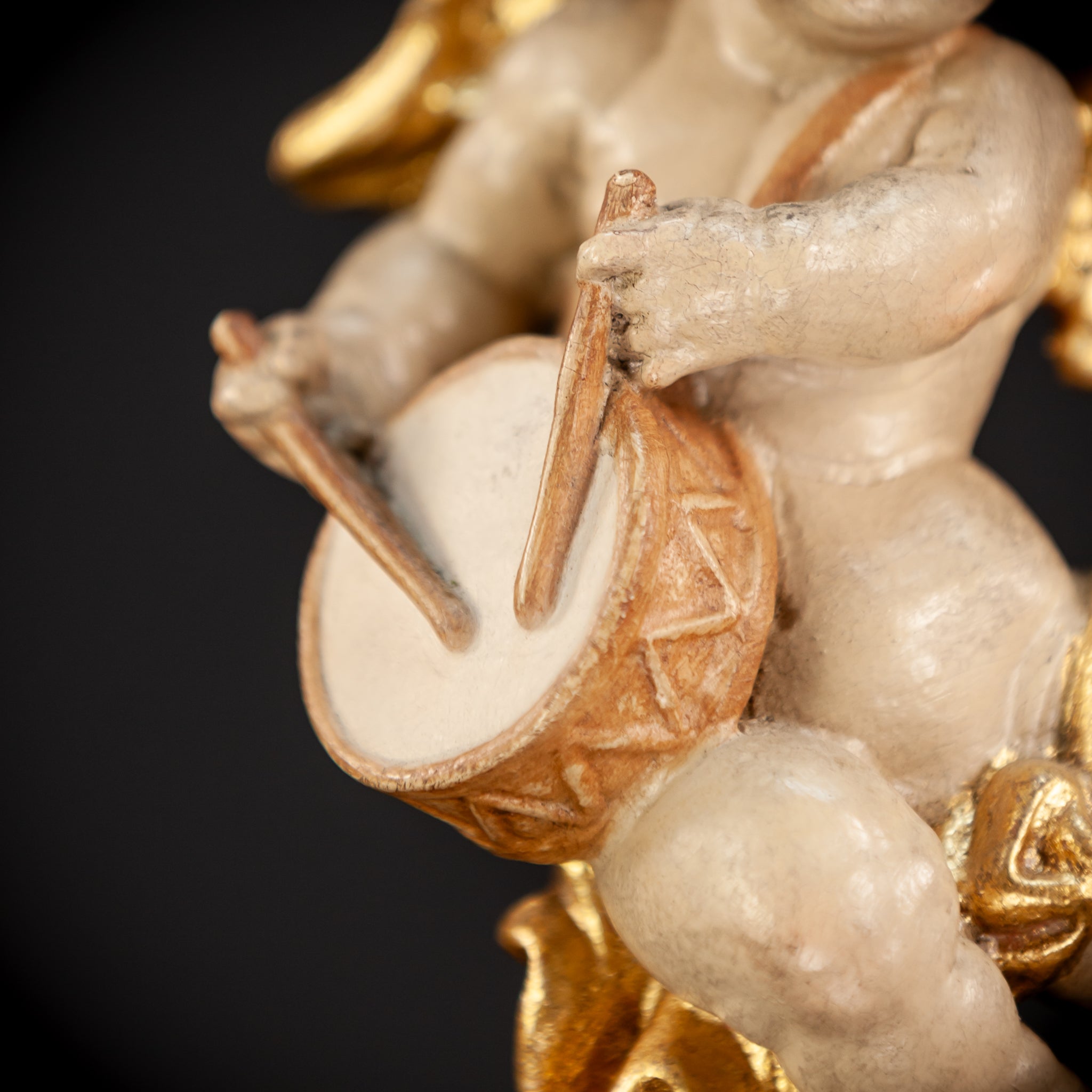 Wood Carving Angel Statue | Vintage 6.7" / 17 cm