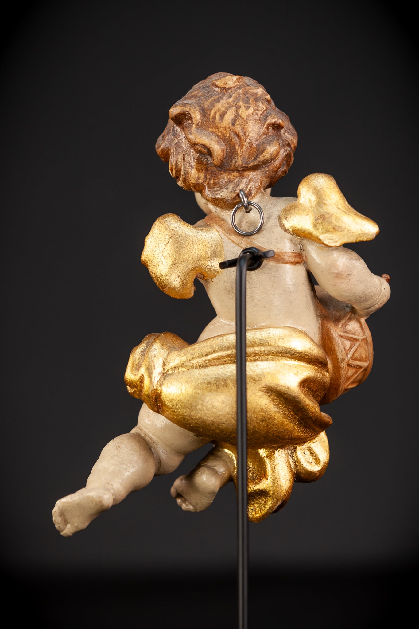 Wood Carving Angel Statue | Vintage 6.7" / 17 cm