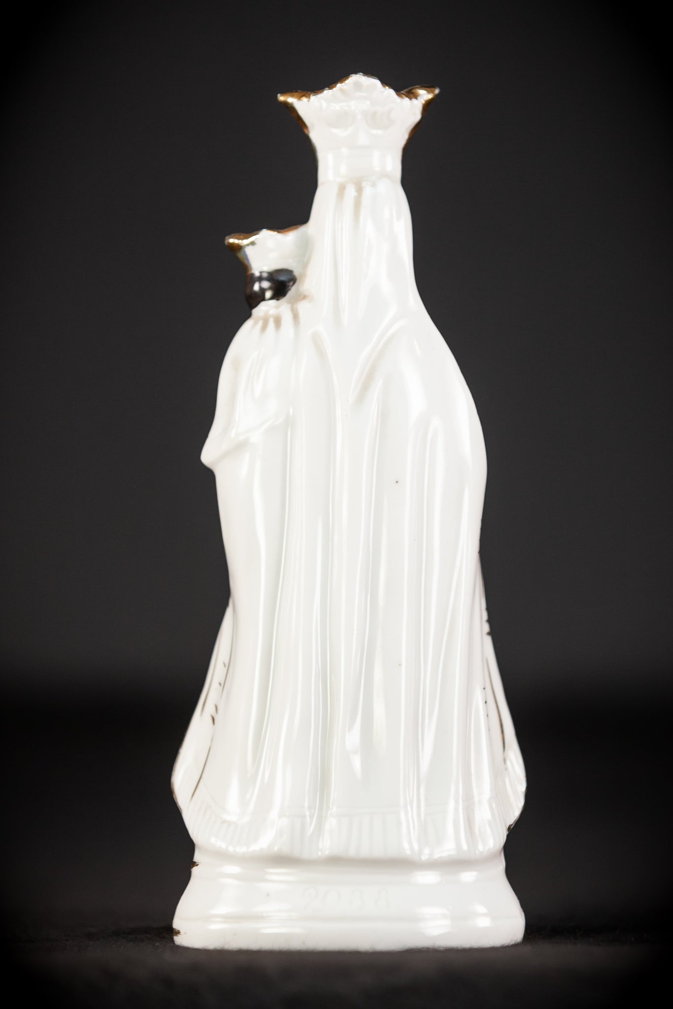 Black Madonna Porcelain Statue | Antique 6.7" / 17 cm